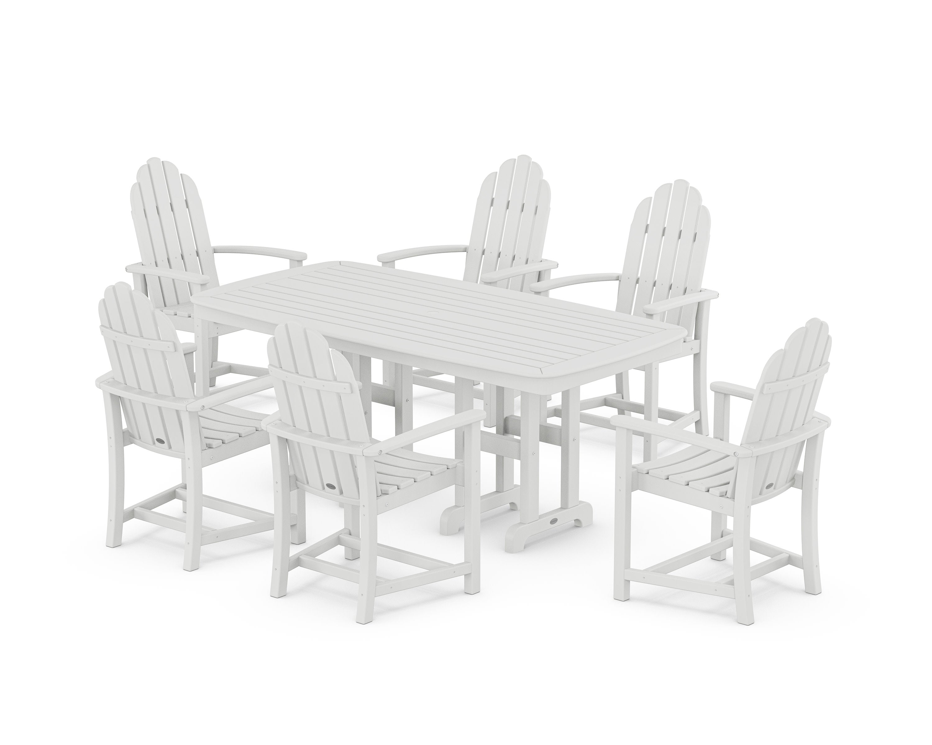 Classic Adirondack 7-Piece Dining Set in White