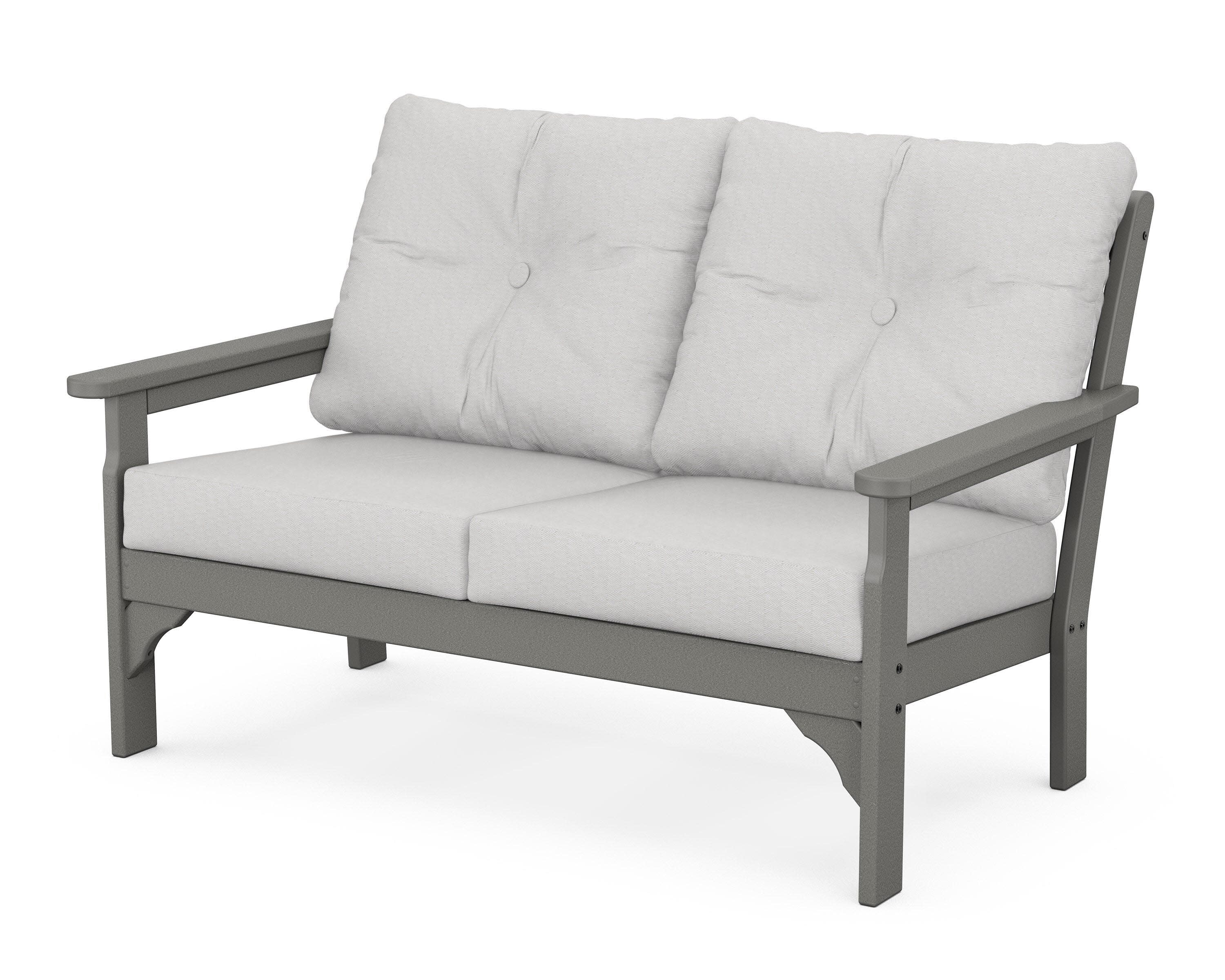 Vineyard Deep Seating Loveseat in Slate Grey / Diamond in the Rough