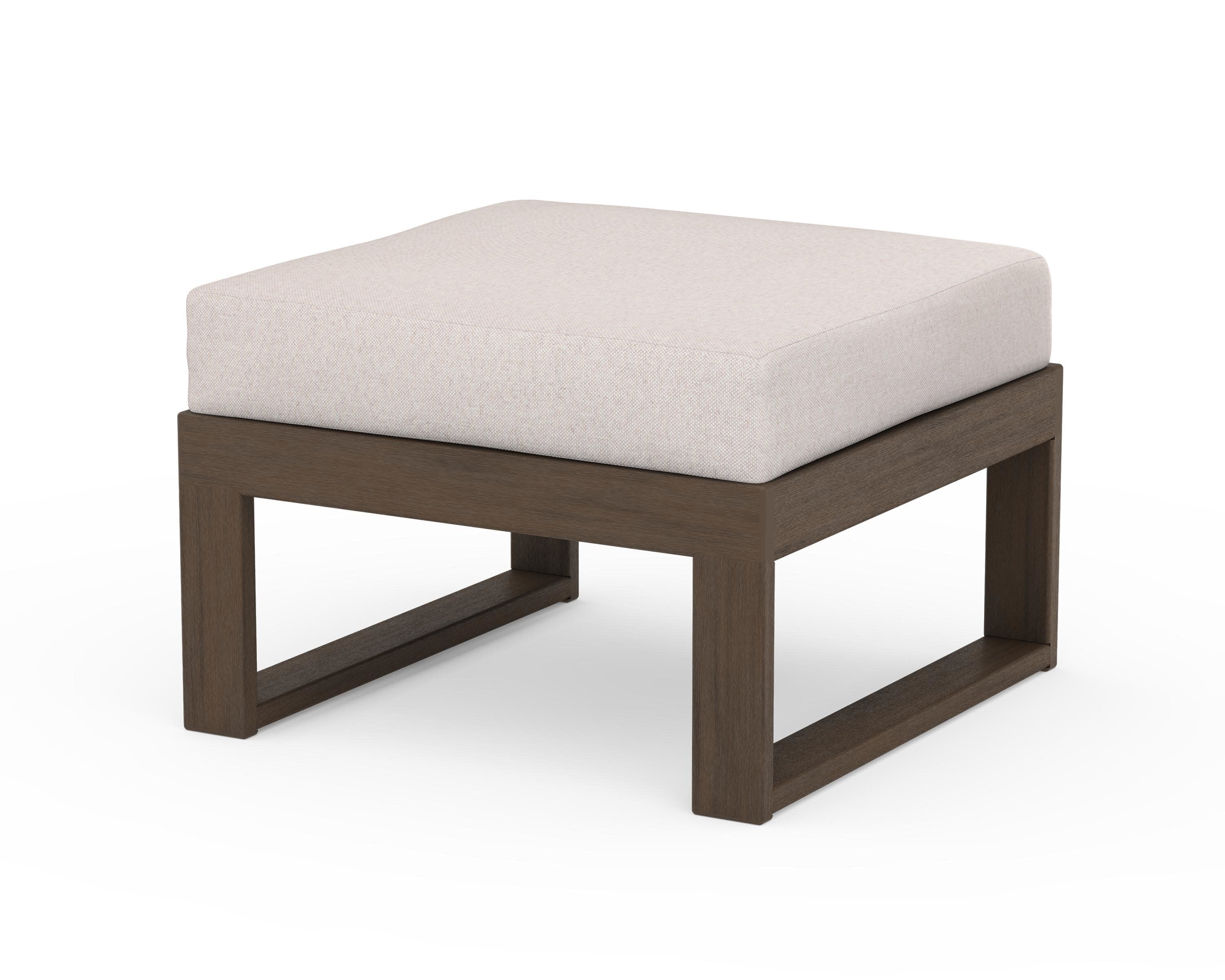 Modular Ottoman - Modern in Kona / Dune Burlap