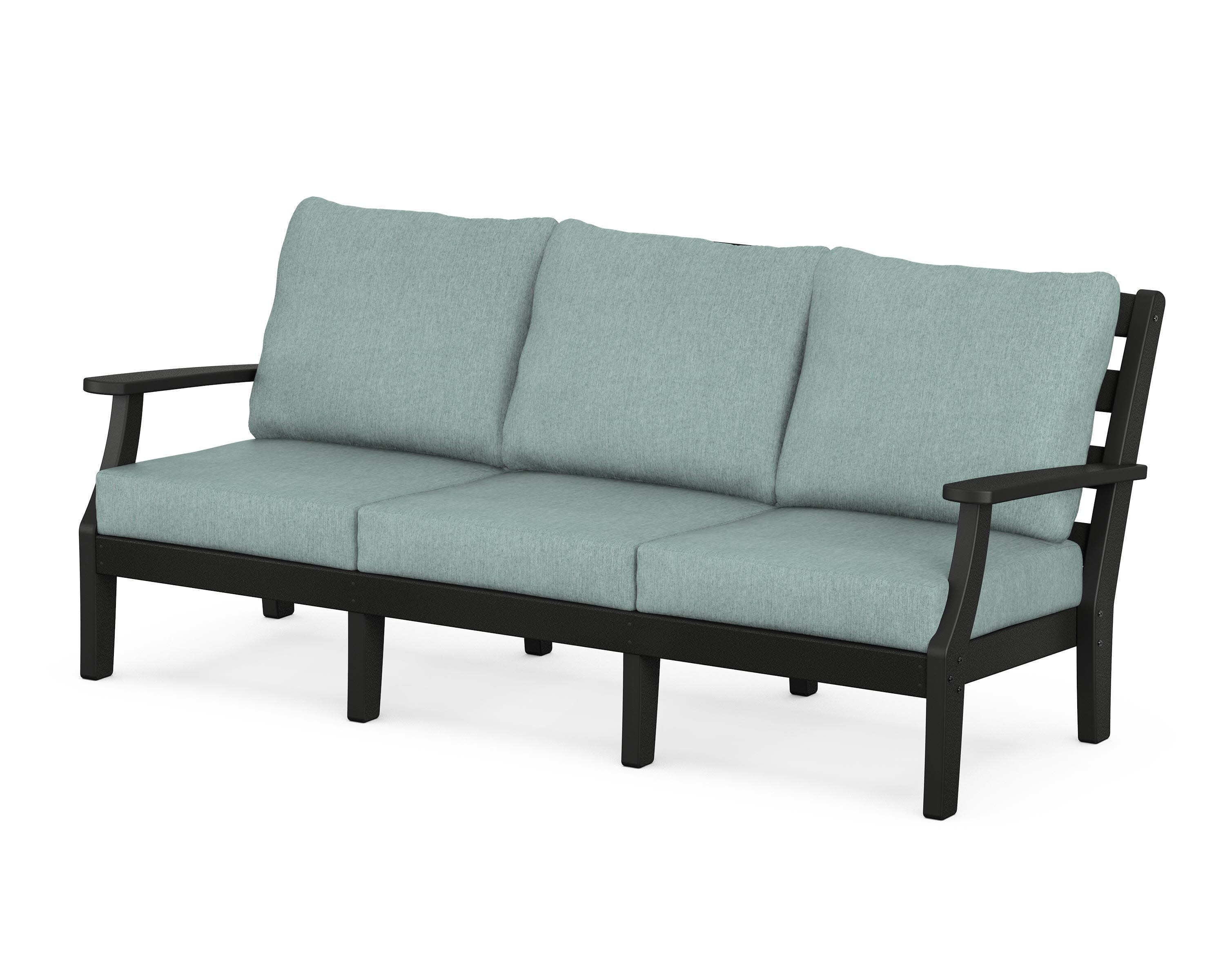 Chesapeake Deep Seating Sofa in Black / Glacier Spa