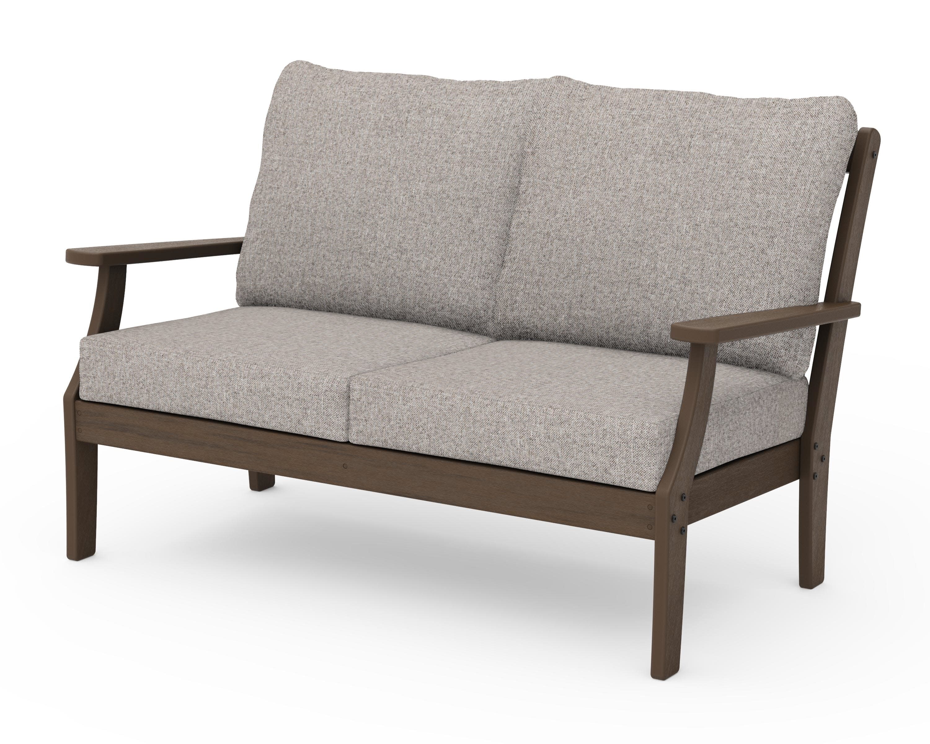 Braxton Deep Seating Loveseat in Kona / Weathered Tweed