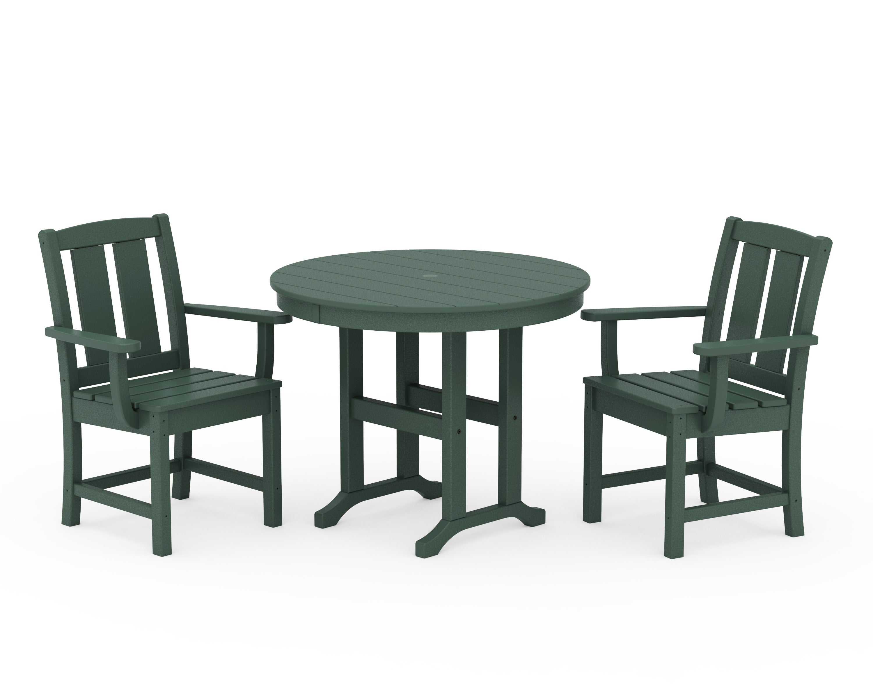 Mission 3-Piece Farmhouse Dining Set in Green