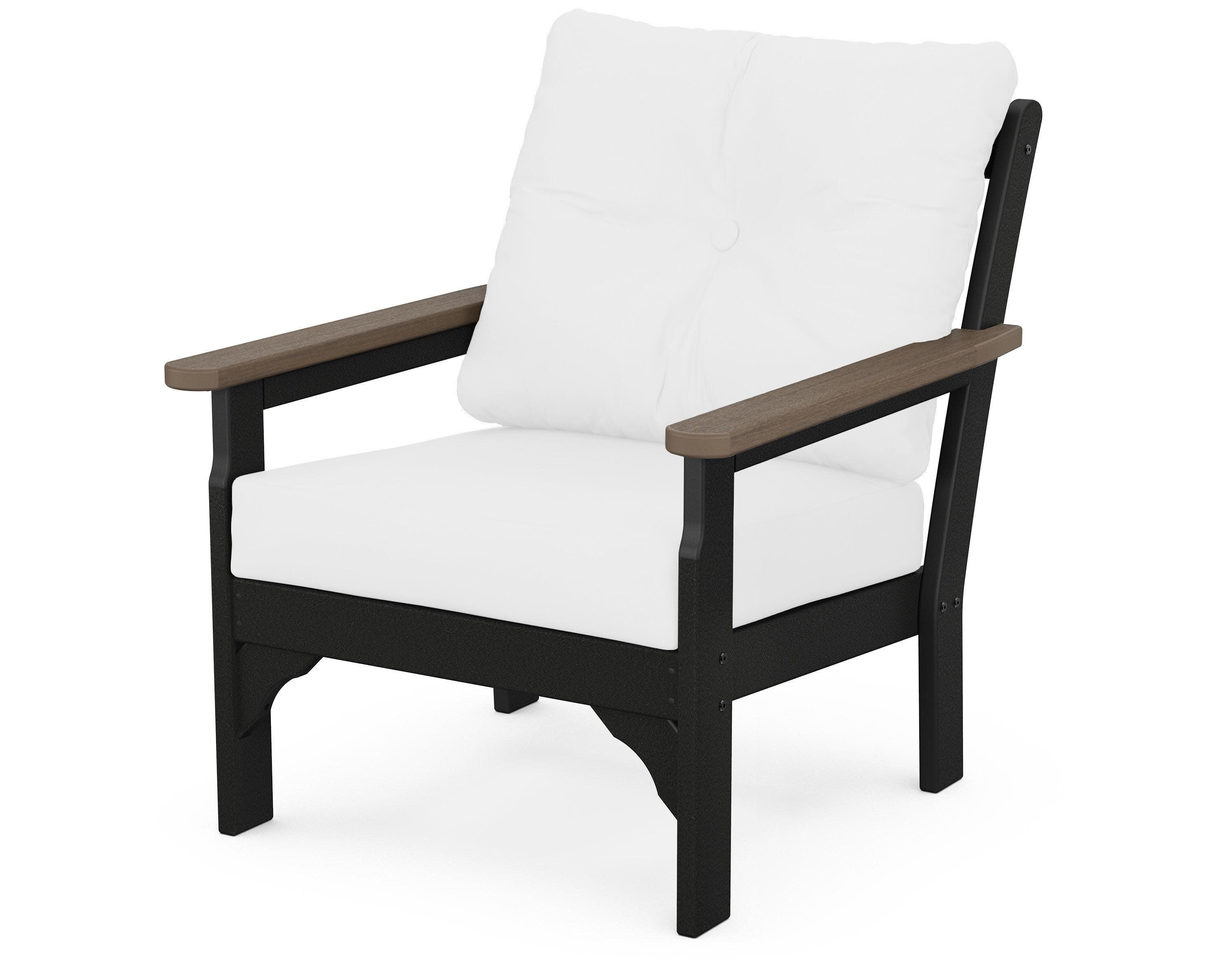 Vineyard Deep Seating Chair in White / Kona / Natural