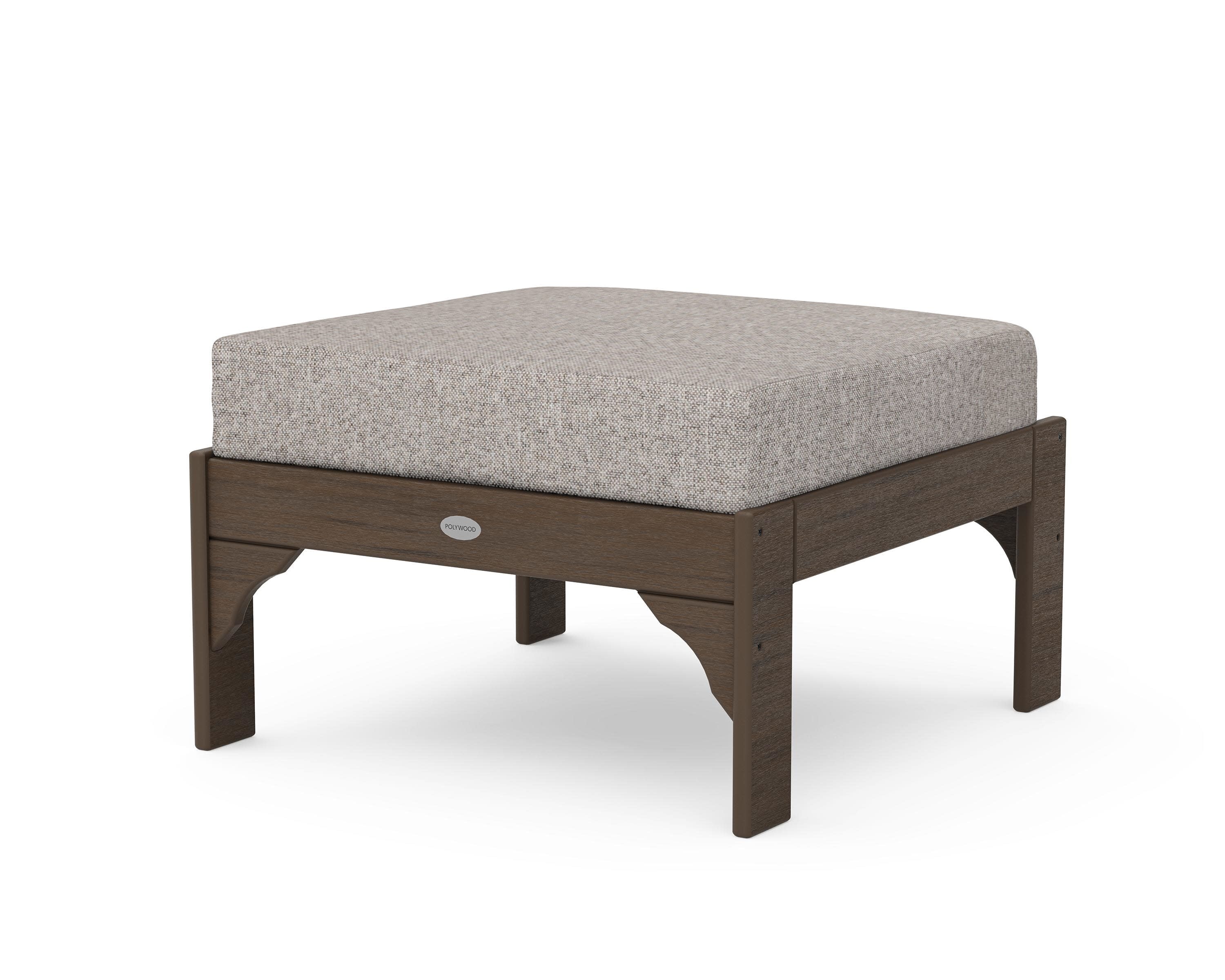 Vineyard Deep Seating Ottoman in Kona / Weathered Tweed