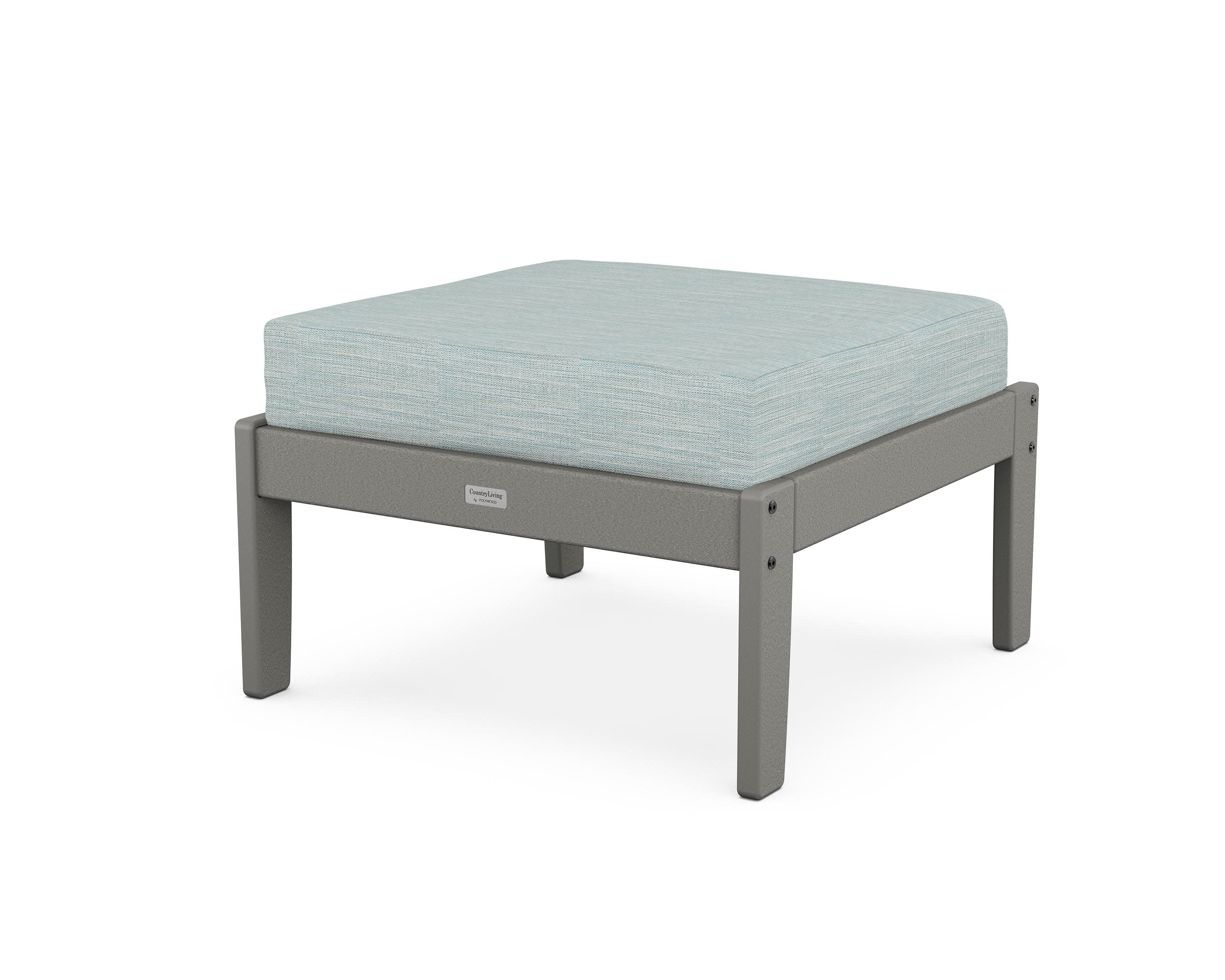Cottage Deep Seating Ottoman in Slate Grey / Soothe Mist