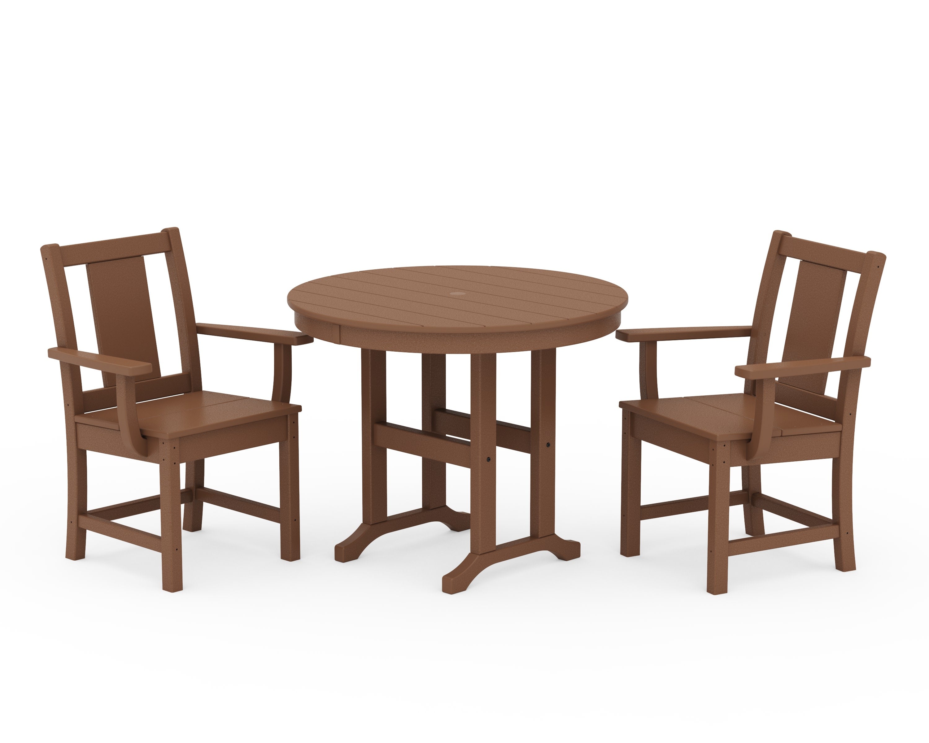 Prairie 3-Piece Farmhouse Dining Set in Teak