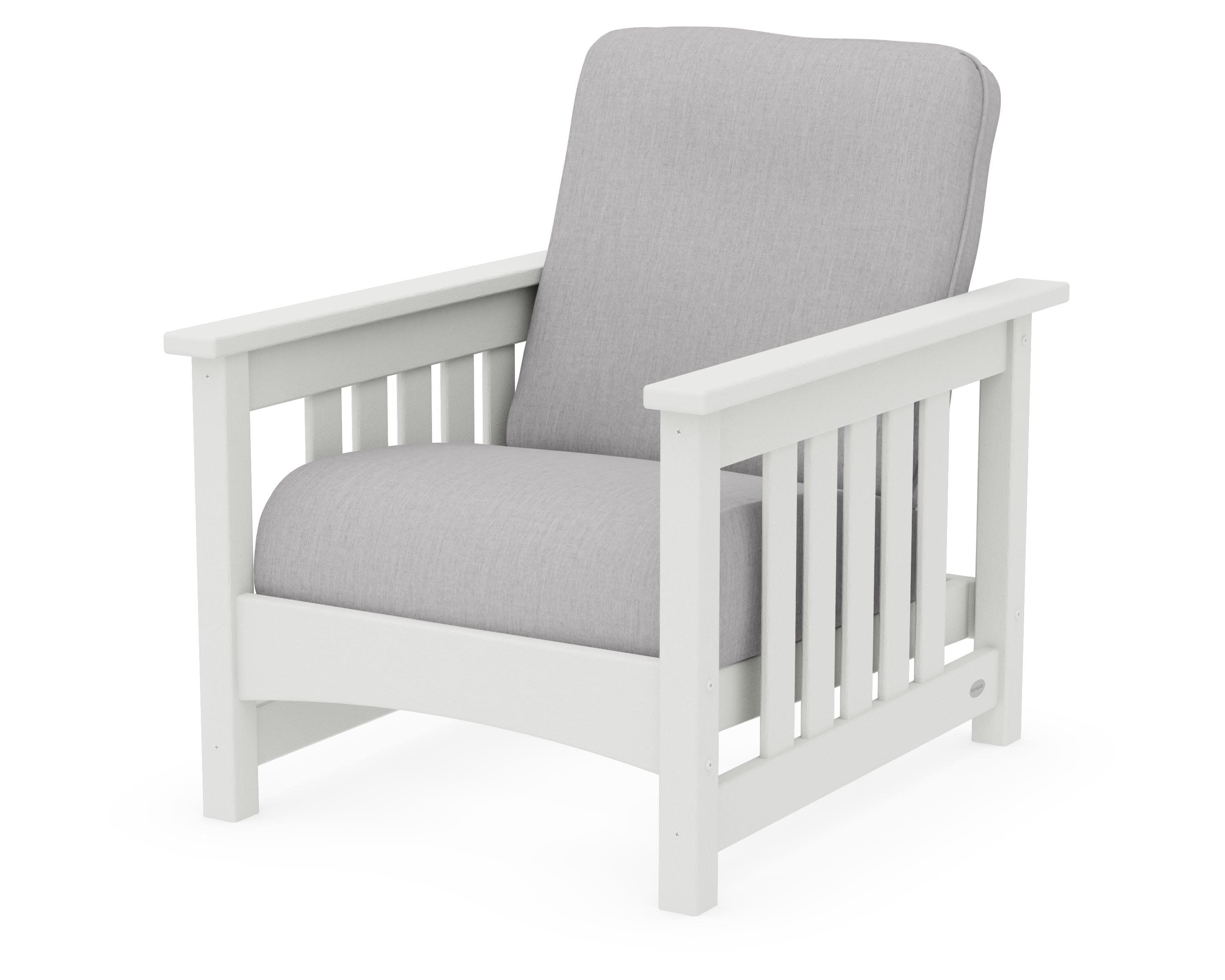 Club Mission Chair in Vintage White / Granite