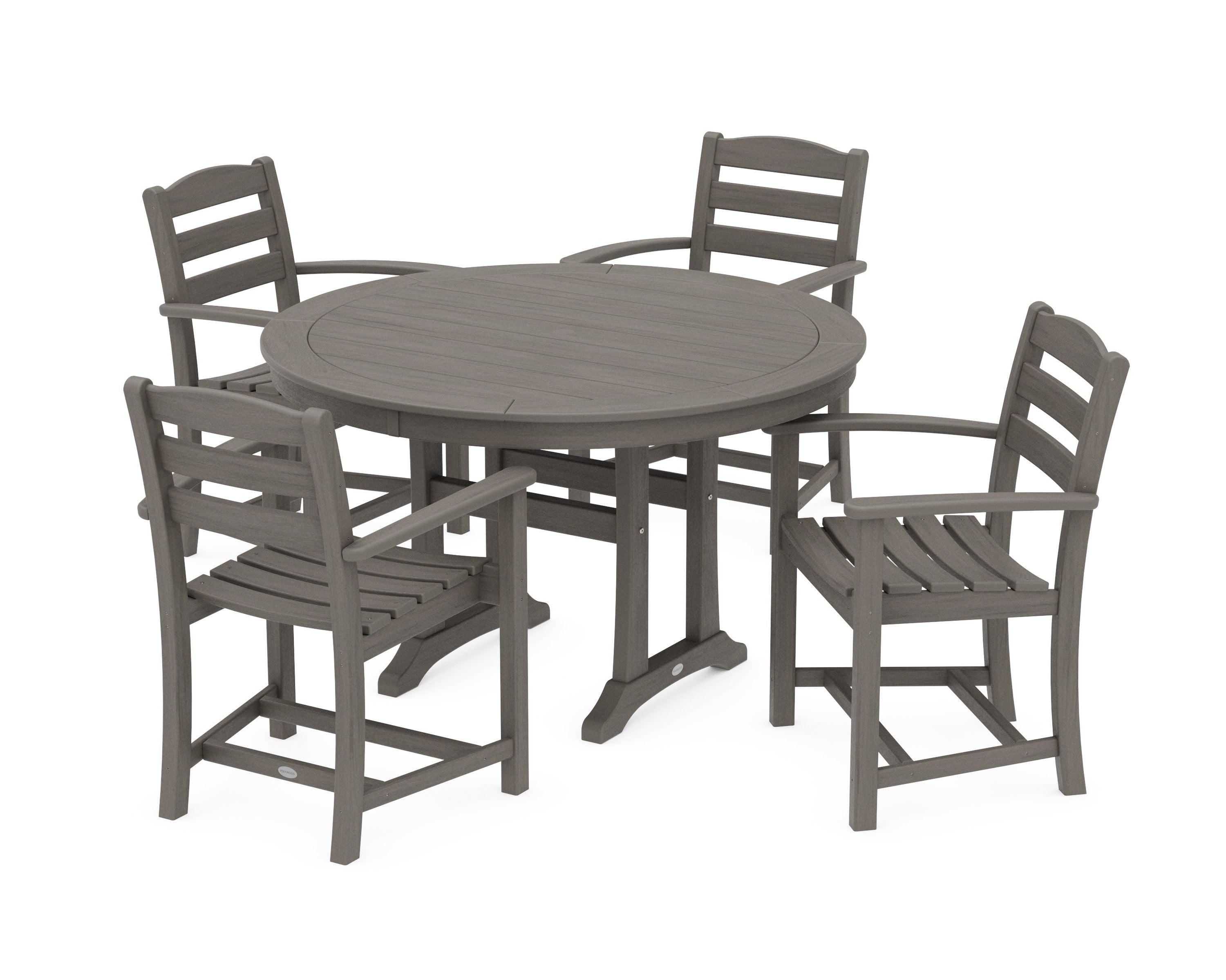 La Casa Caf 5-Piece Arm Chair Dining Set in Driftwood
