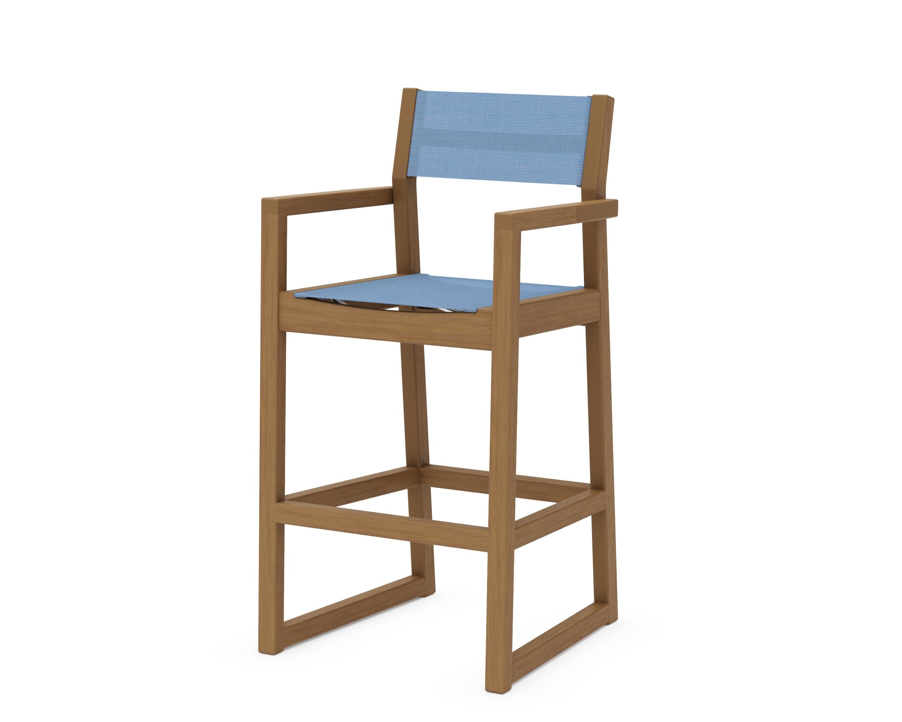 EDGE Sling Bar Arm Chair in Natural / Poolside Sling