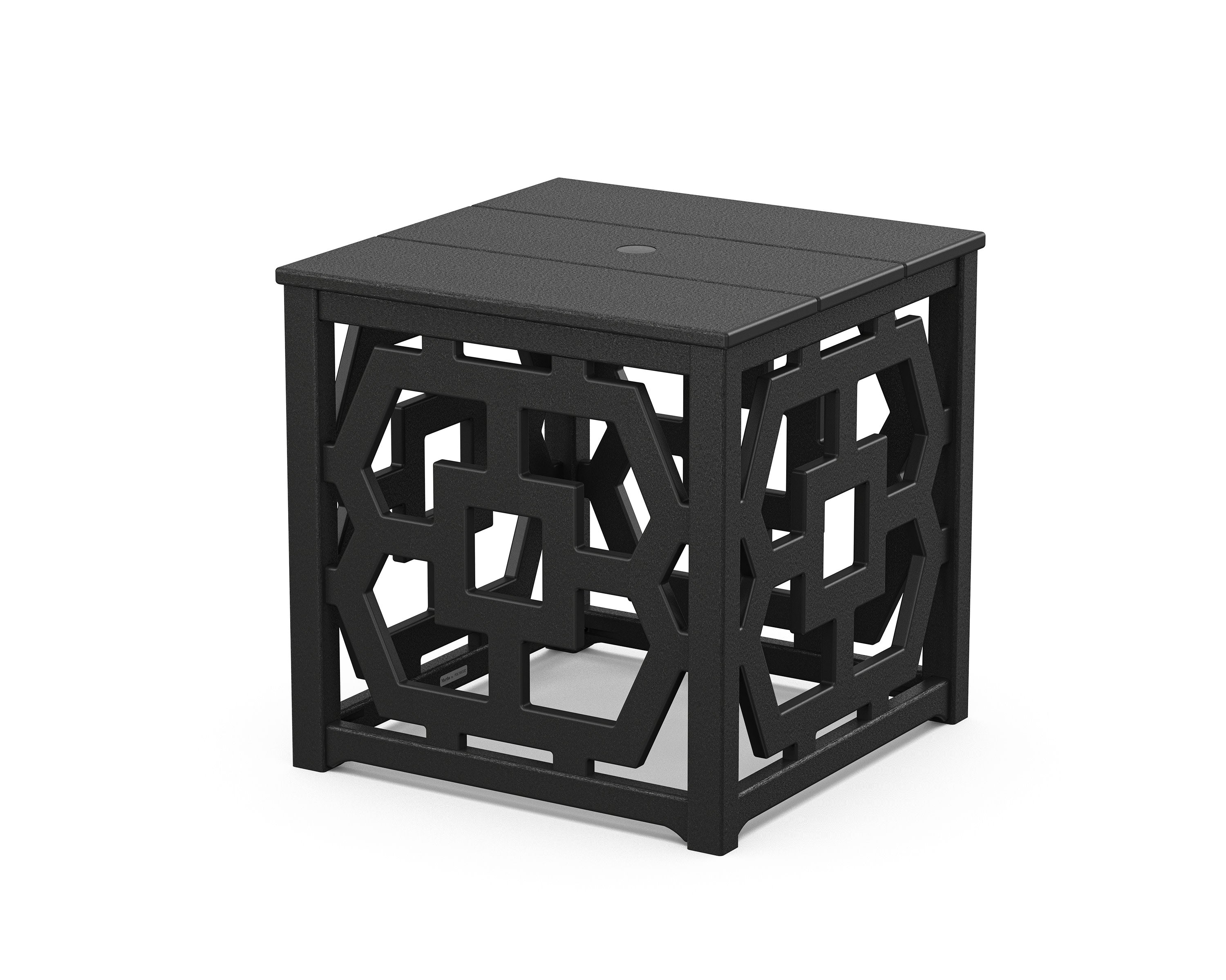 Chinoiserie Umbrella Stand Accent Table in Black