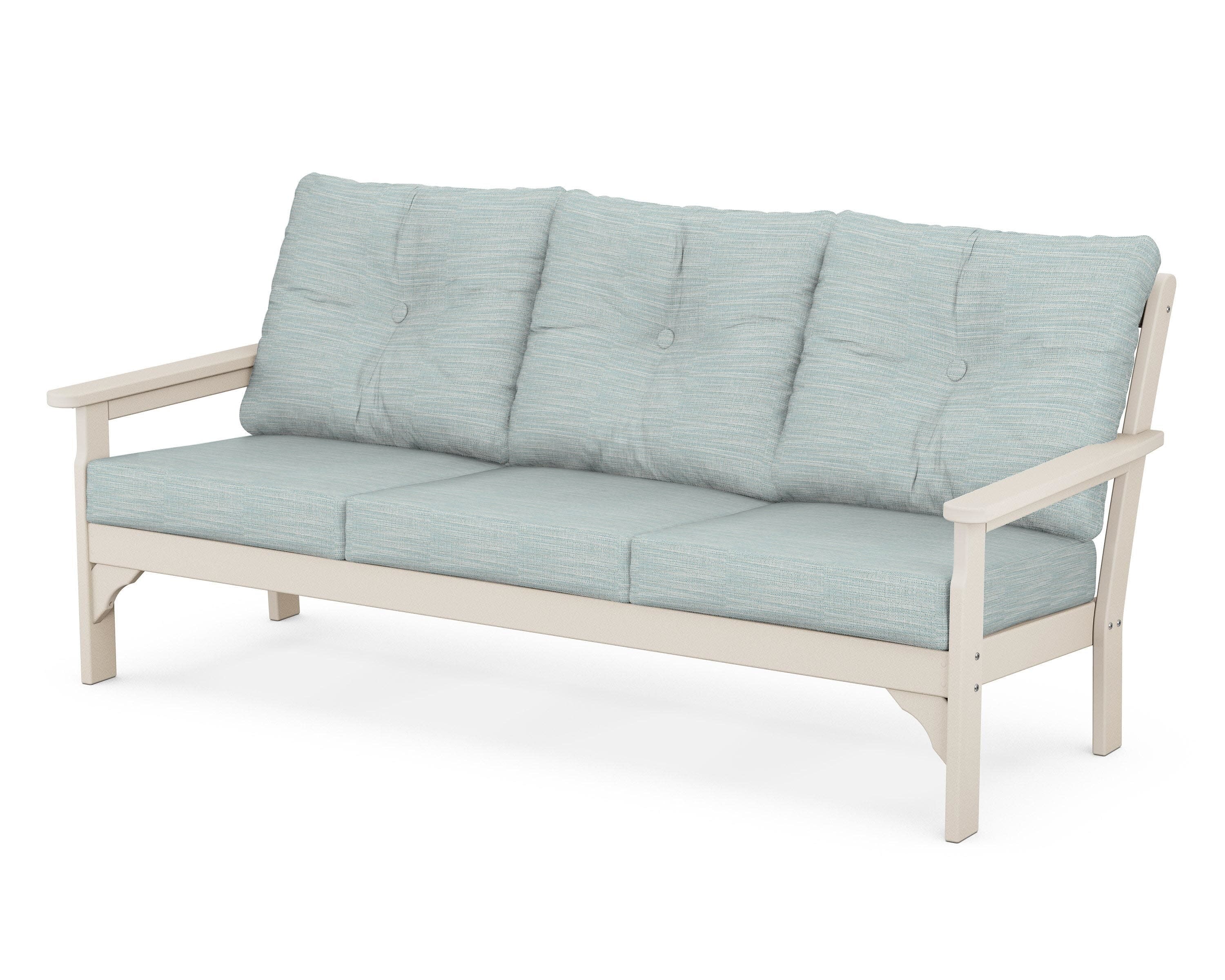 Vineyard Deep Seating Sofa in Sand / Soothe Mist