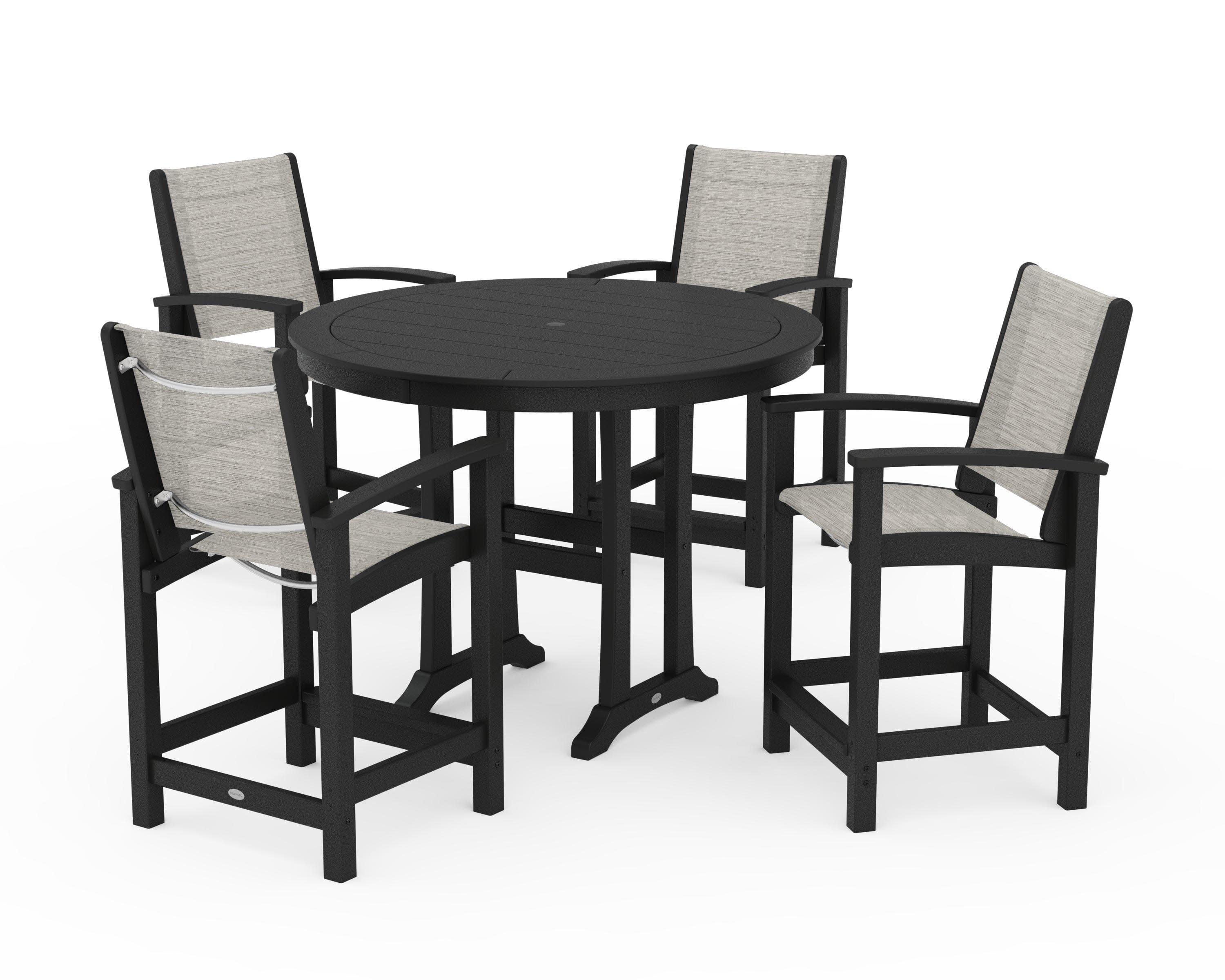 Coastal 5-Piece Counter Set in Black / Birch Sling