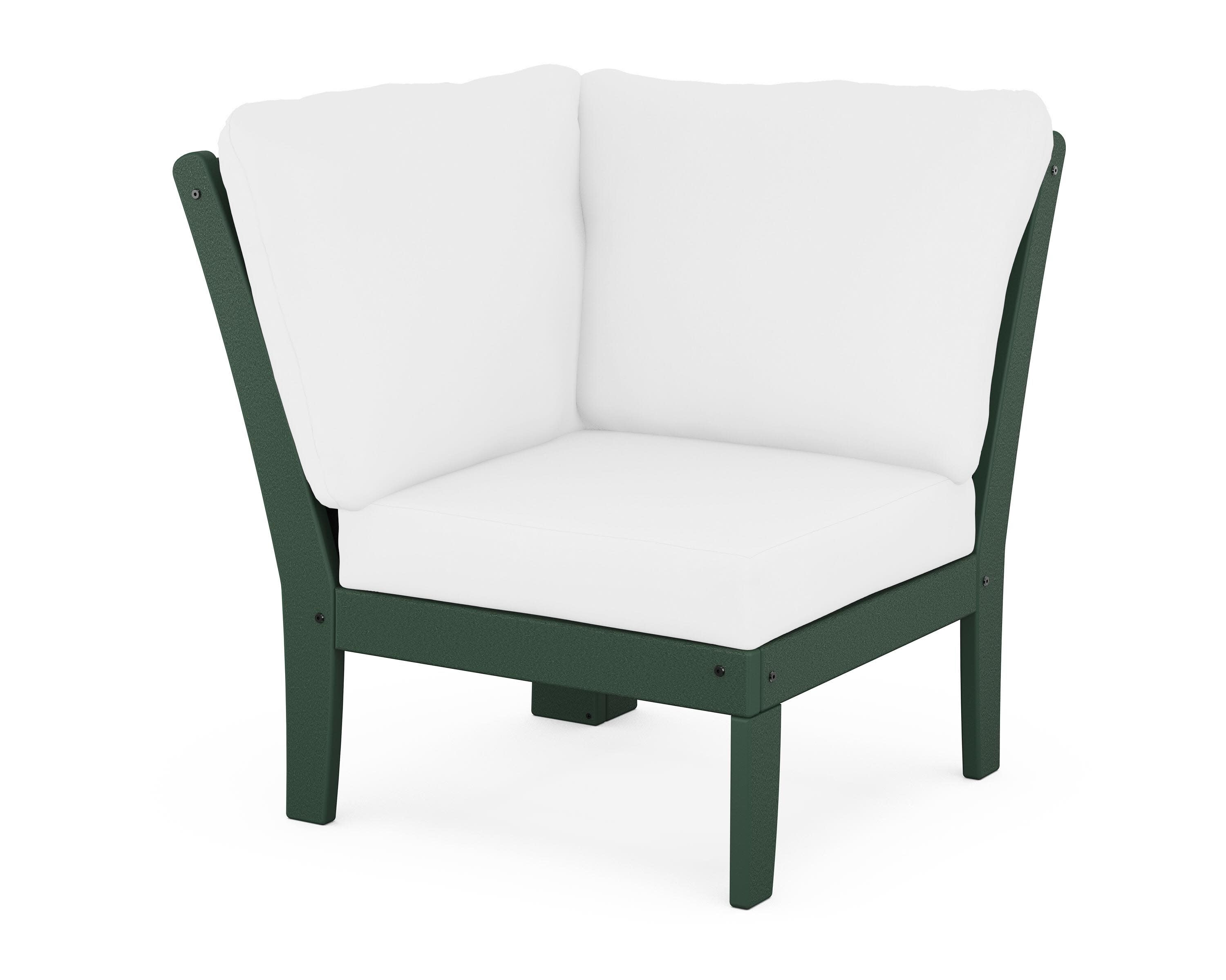 Braxton Modular Corner Chair in Green / Natural