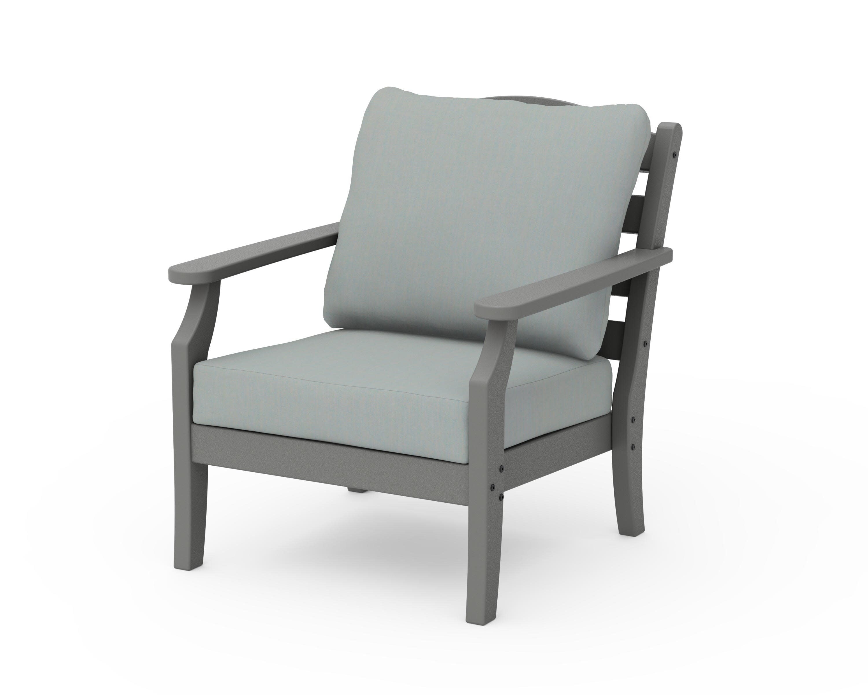 Savannah Deep Seating Chair in Slate Grey / Spa
