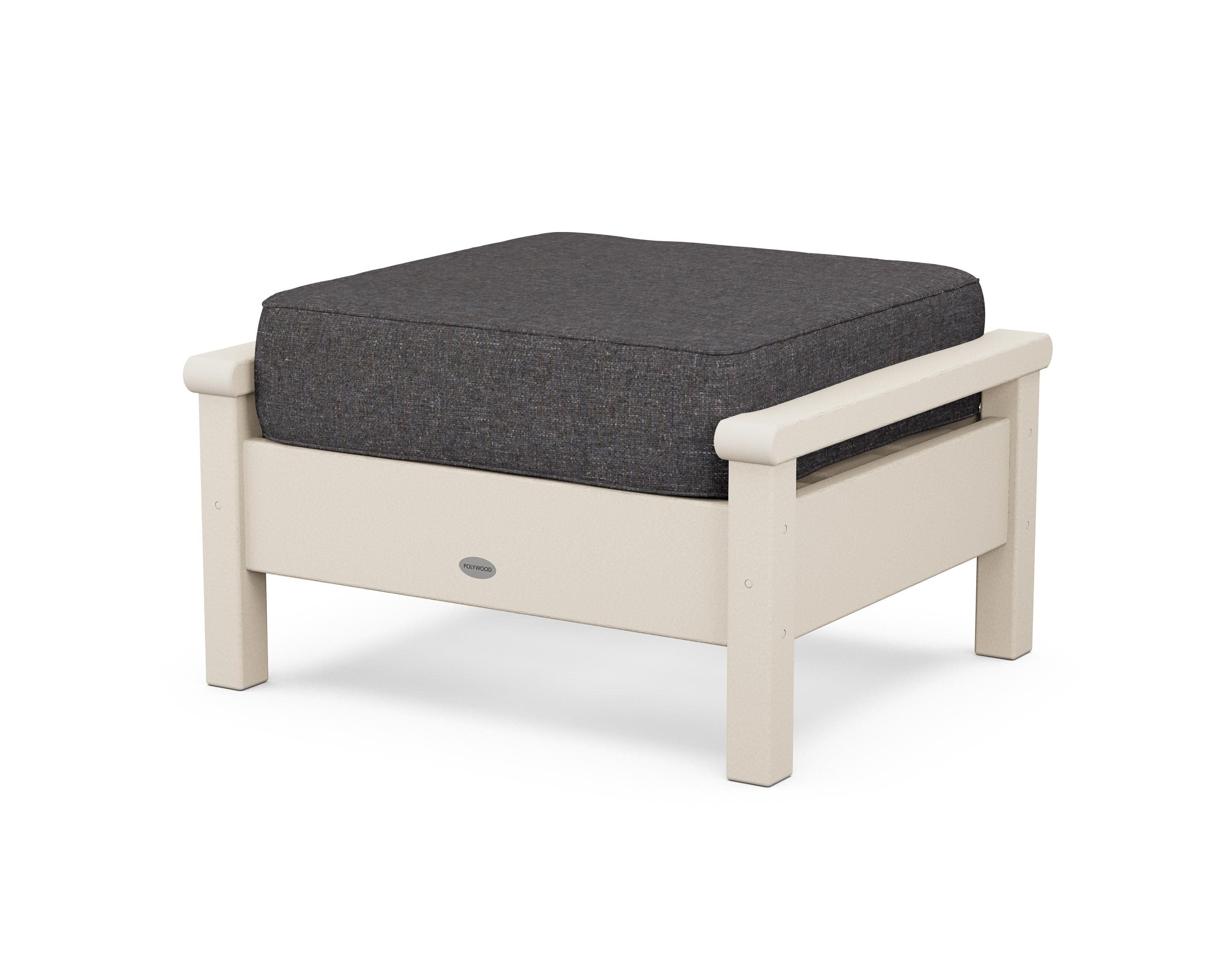 Harbour Deep Seating Ottoman in Sand / Ash Charcoal