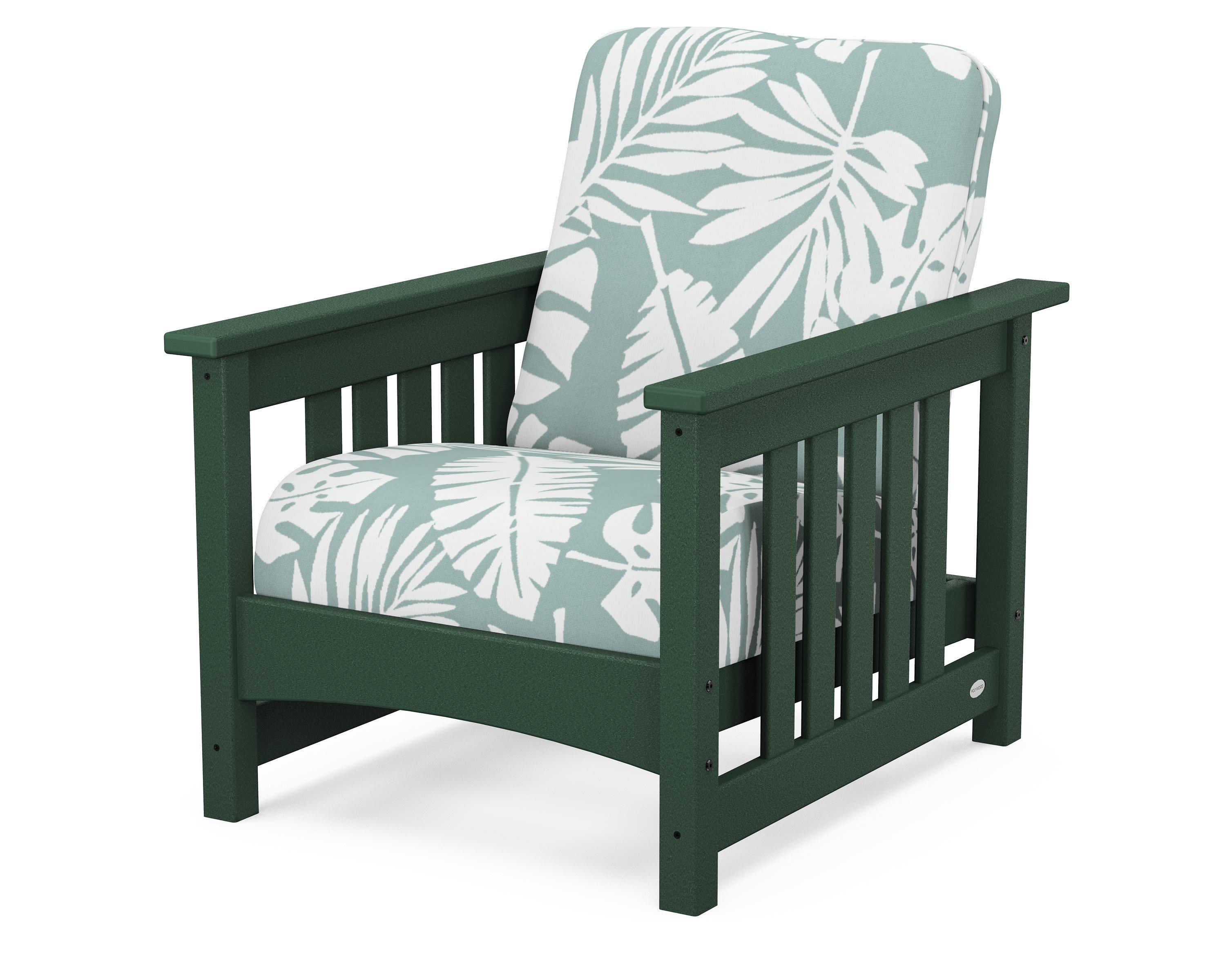 Club Mission Chair in Green / Leaf Glacier Spa