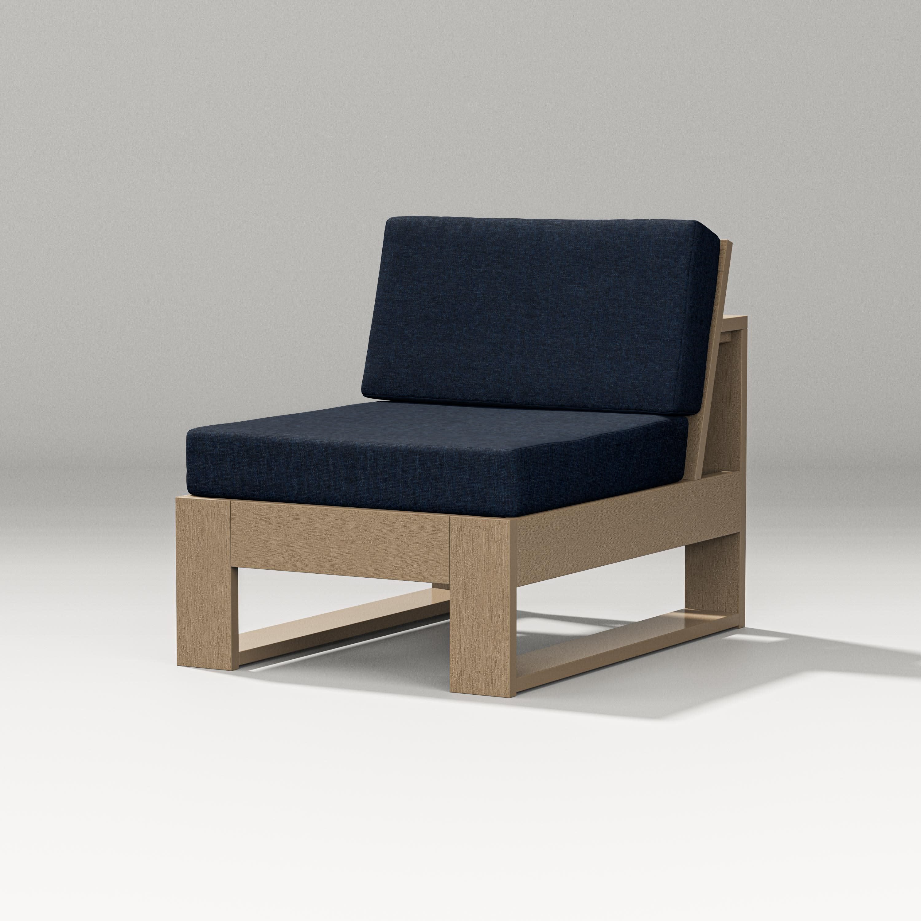 Latitude Modular Armless Chair in Vintage Sahara / Marine Indigo
