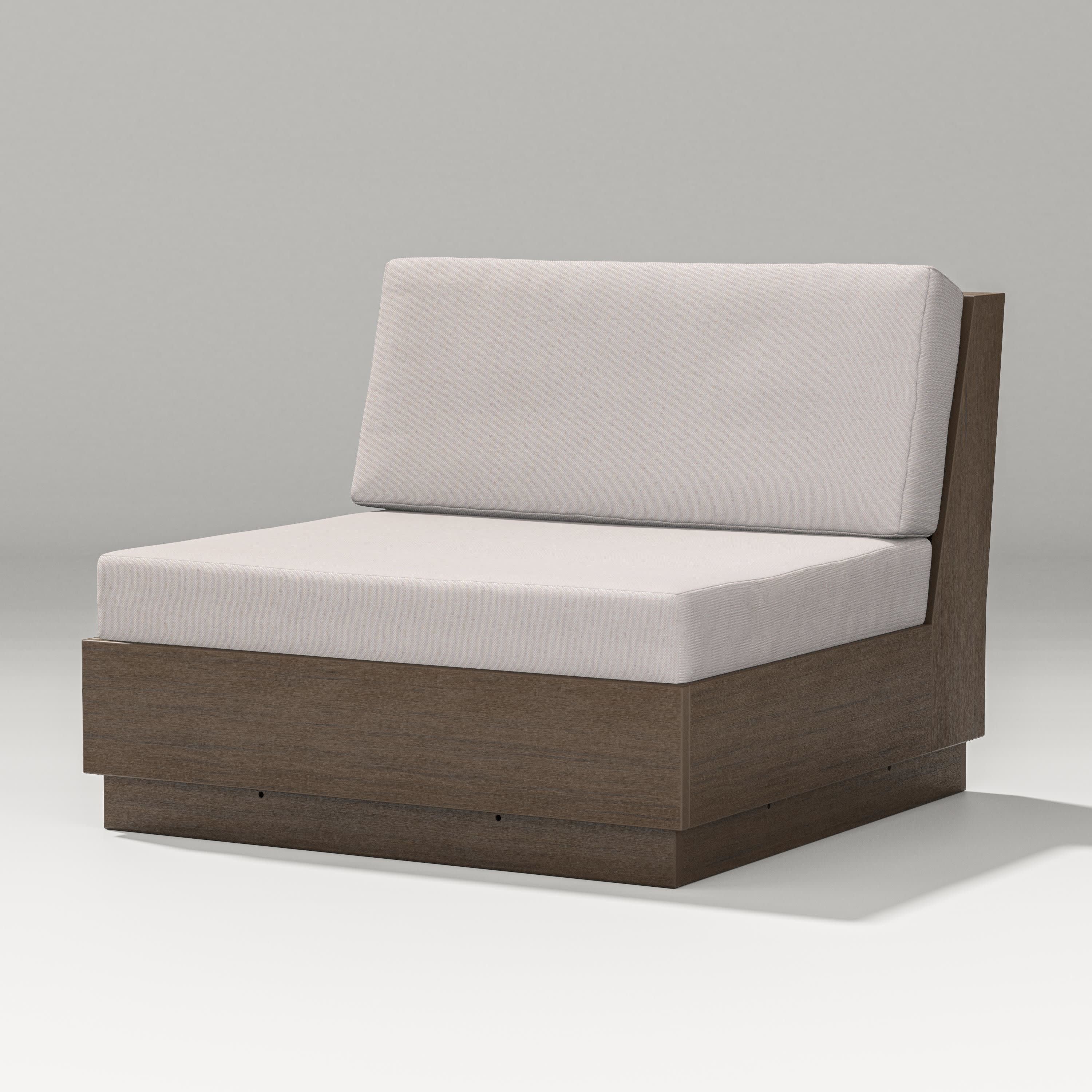 Elevate Modular Armless Chair in Kona / Dune Burlap