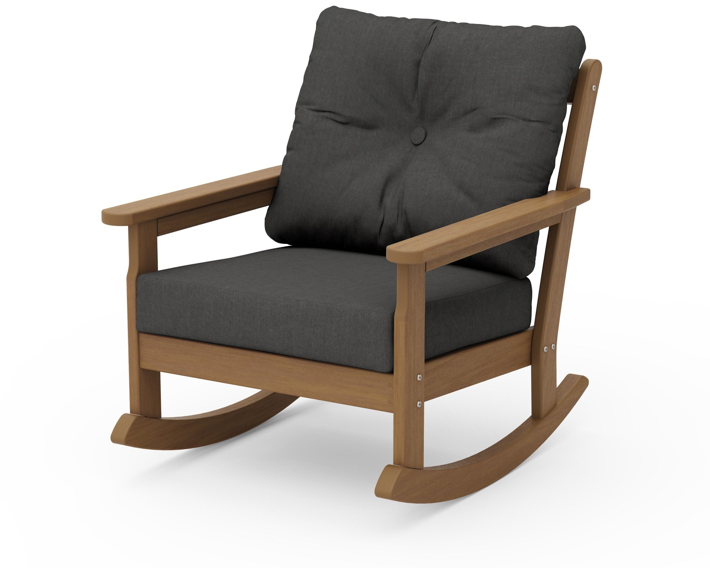 Vineyard Deep Seating Rocking Chair in Natural / Spectrum Carbon