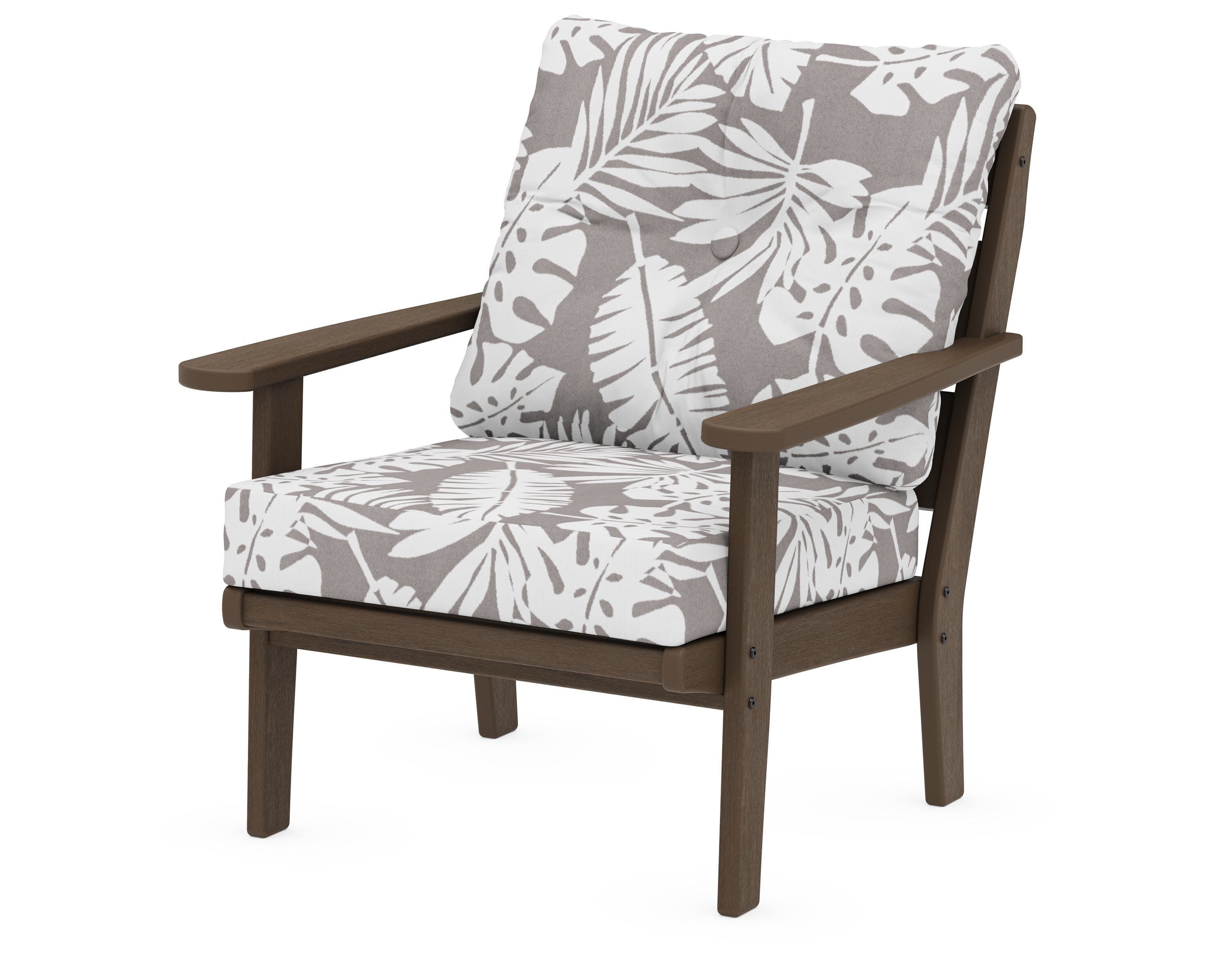Lakeside Deep Seating Chair in Kona / Leaf Grey Mist