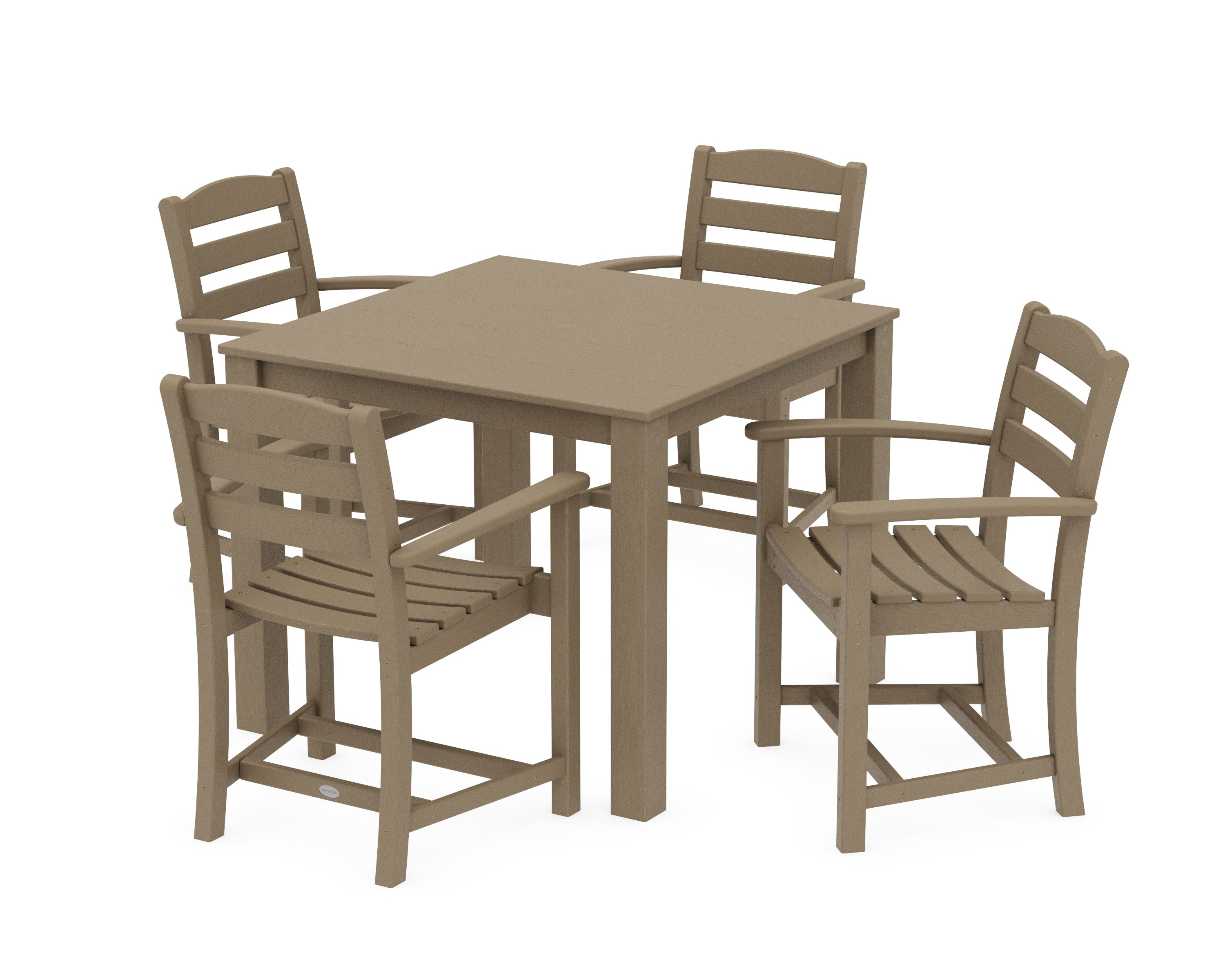 La Casa Cafe' 5-Piece Parsons Dining Set in Vintage Sahara