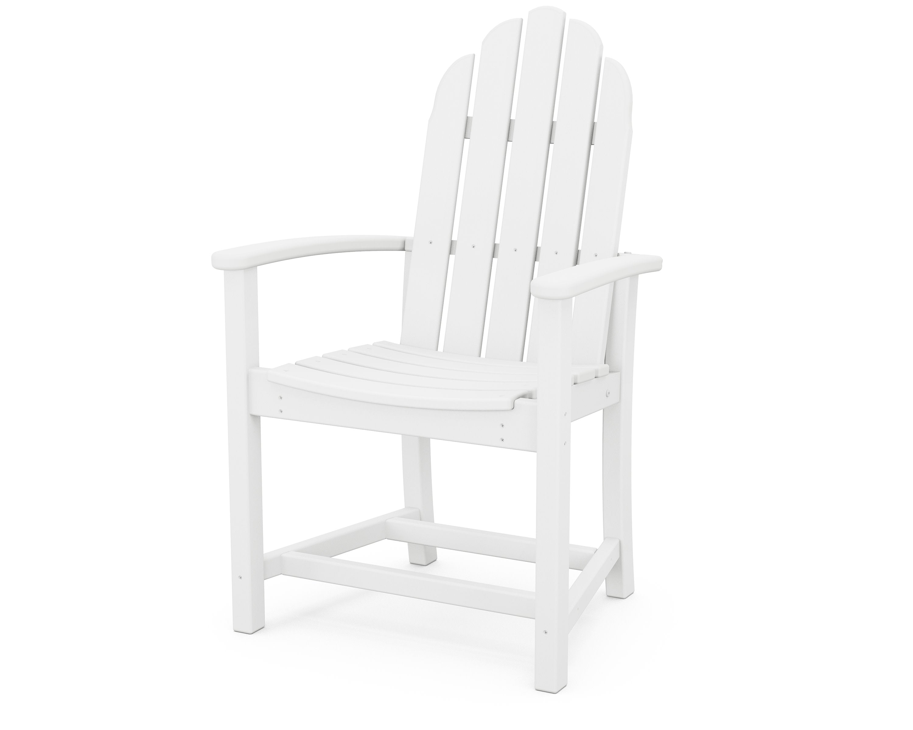 Classic Adirondack Dining Chair in White
