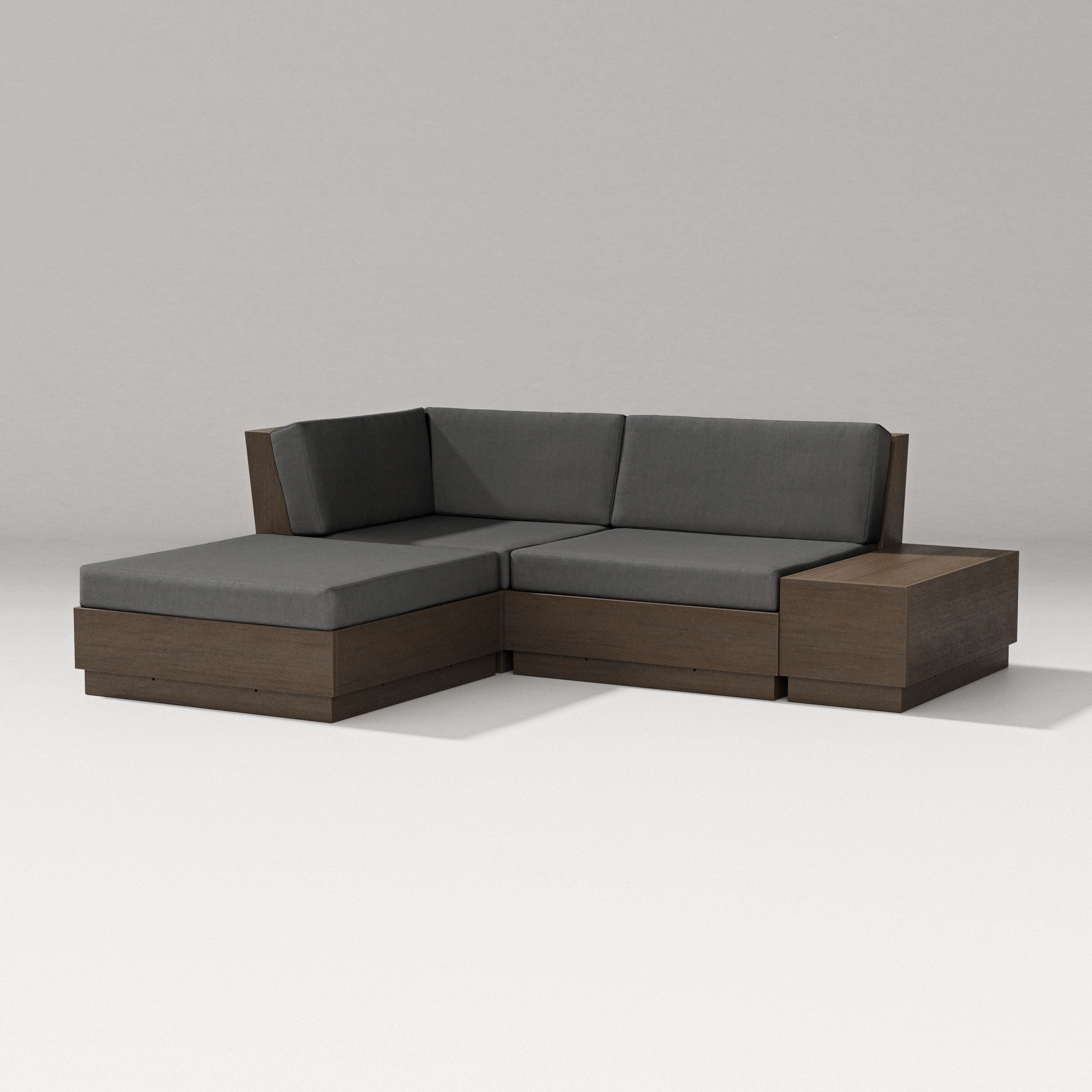 Elevate Loveseat Sectional with Chaise in Kona / Spectrum Carbon