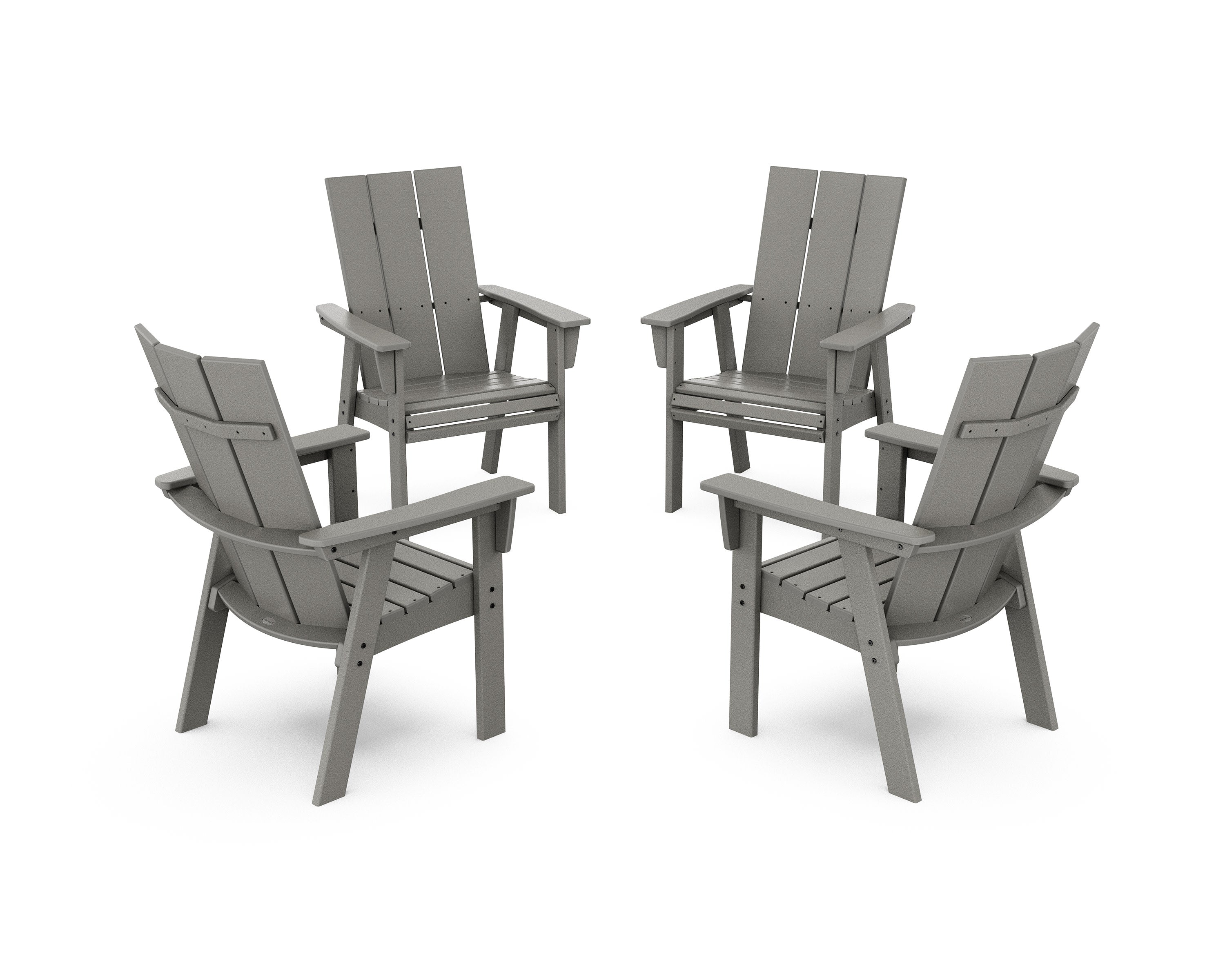 Modern 4-Piece Curveback Upright Adirondack Conversation Set