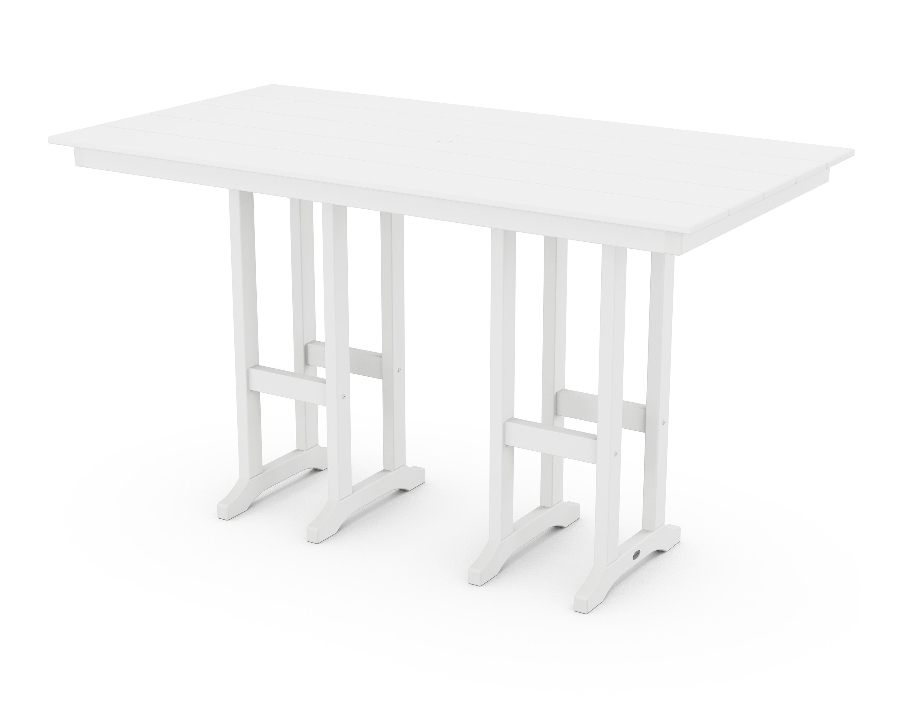 Farmhouse 37" x 72" Bar Table in White