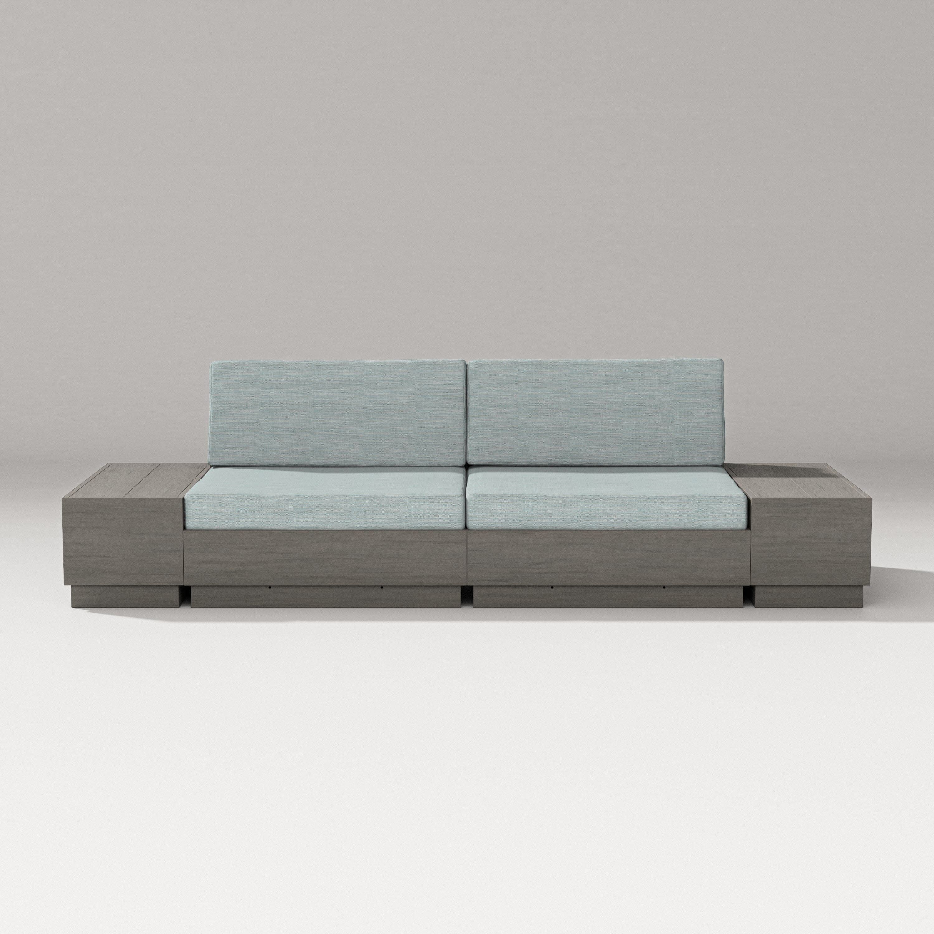 Elevate 4-Piece Loveseat Sectional in Driftwood / Soothe Mist