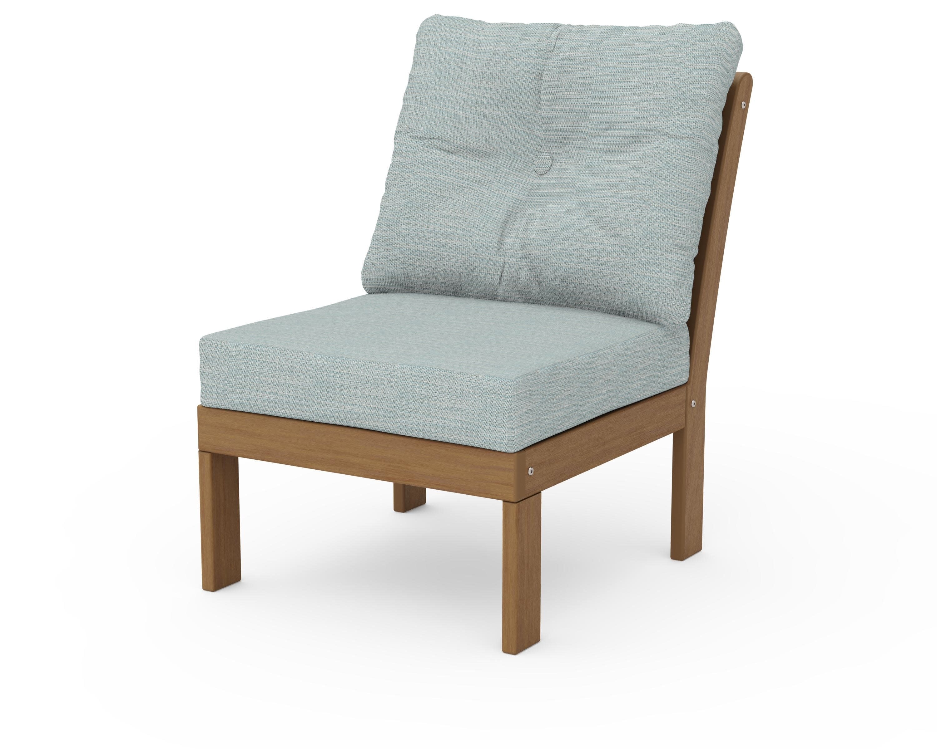 Vineyard Modular Armless Chair in Natural / Soothe Mist