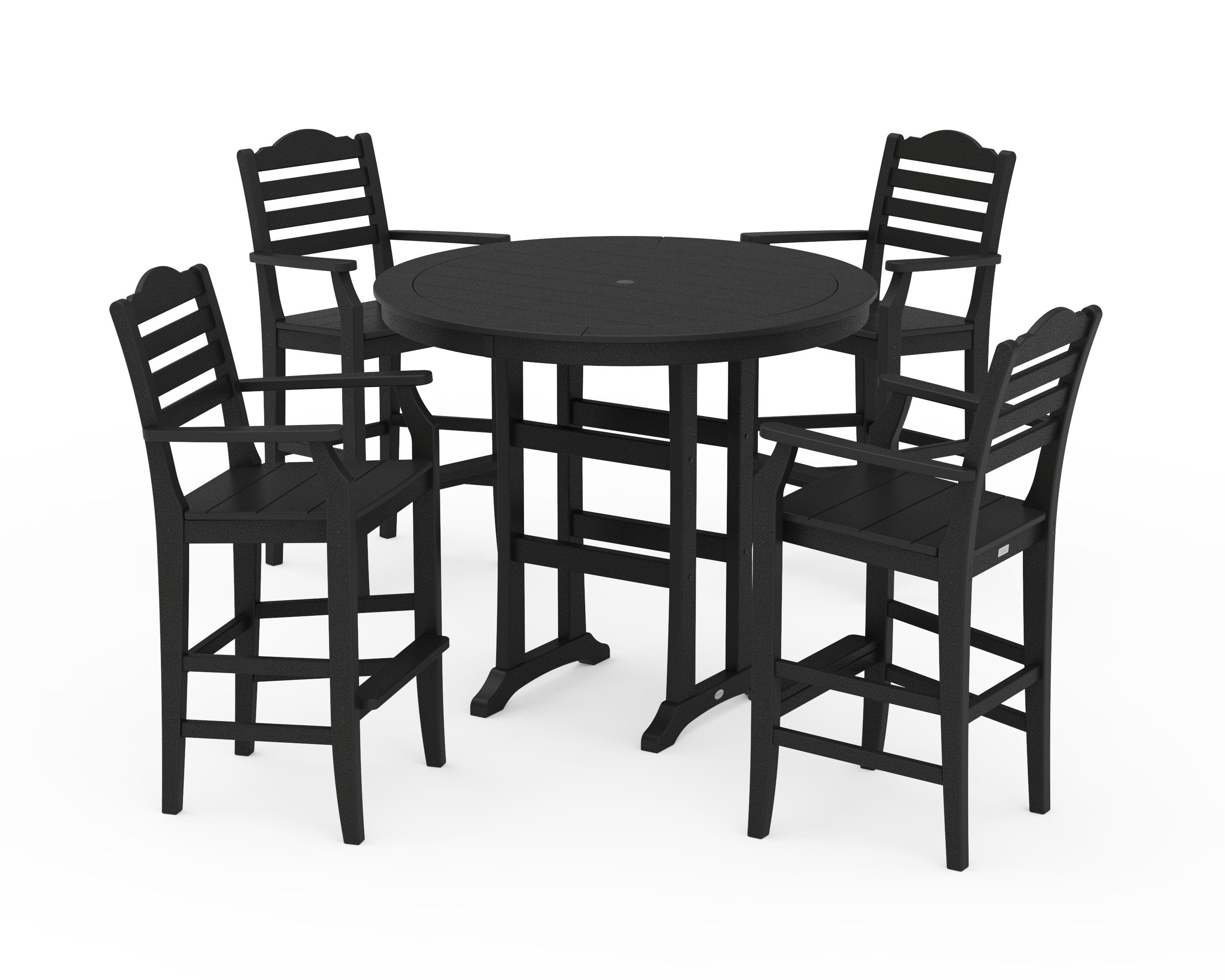 Savannah 5-Piece Round Bar Set in Black