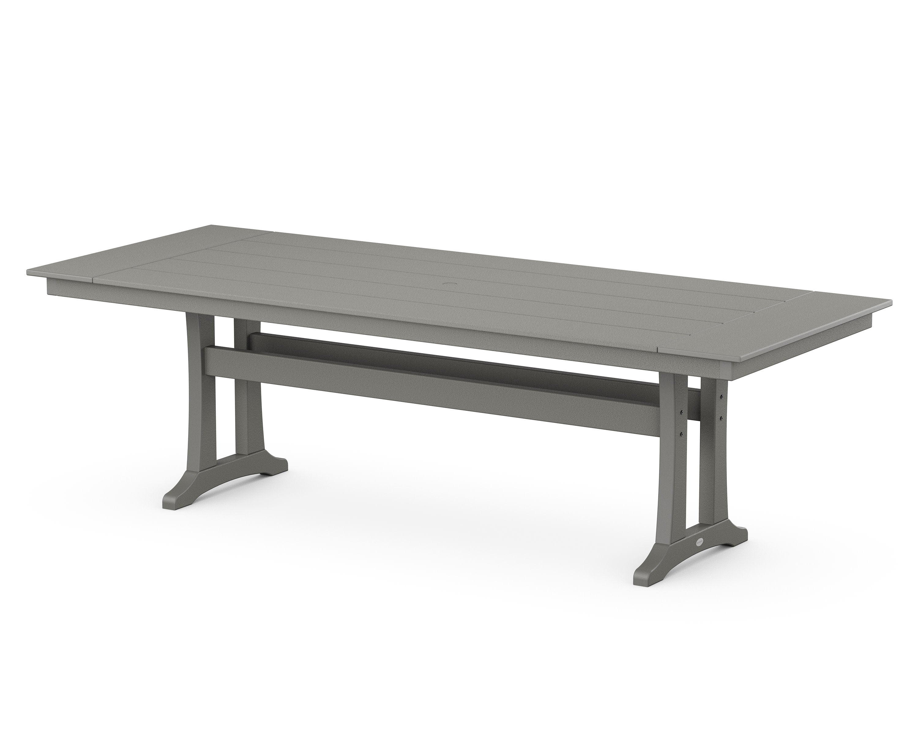 Farmhouse Trestle 38" x 96" Dining Table in Slate Grey