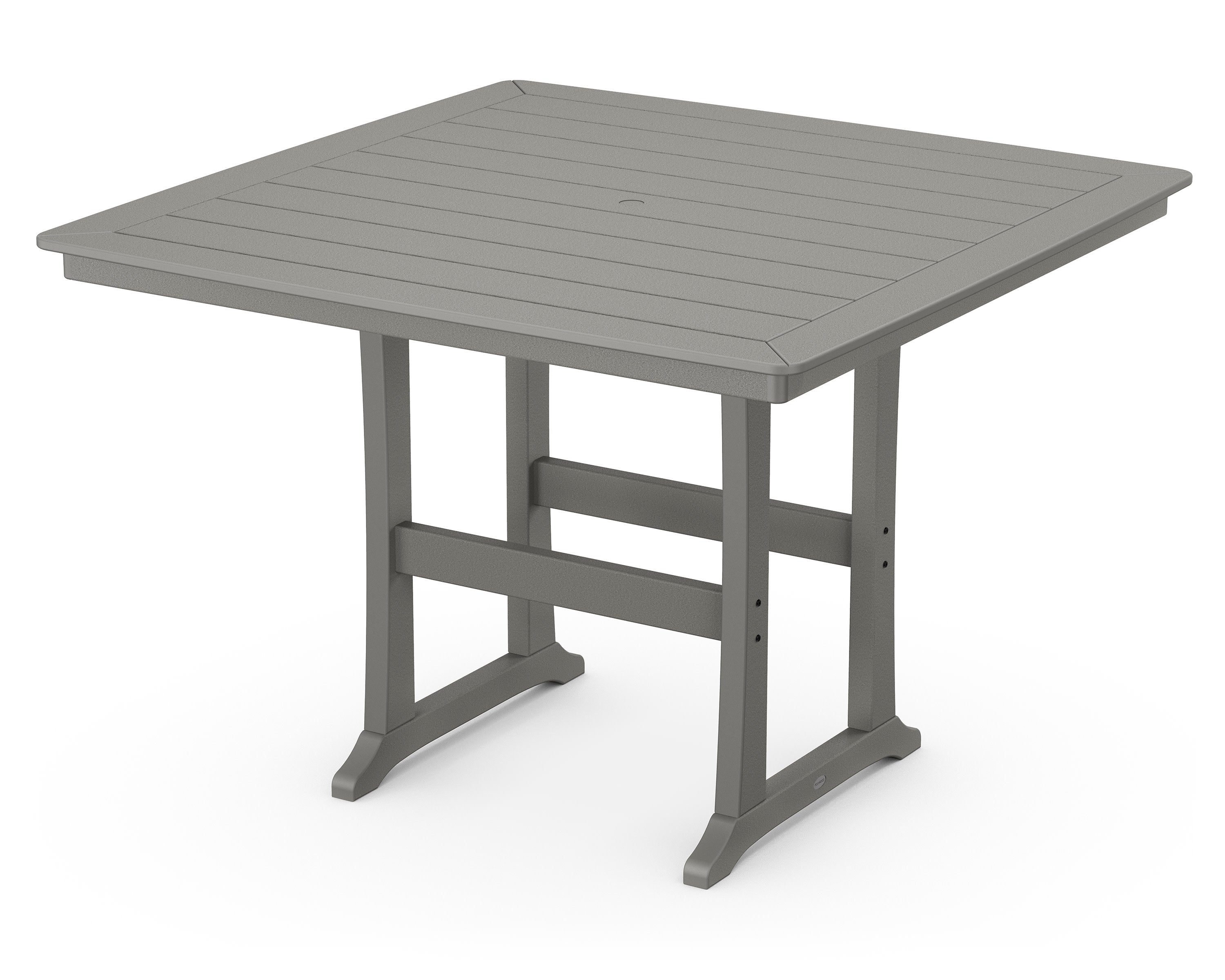 Nautical Trestle 59" Bar Table in Slate Grey