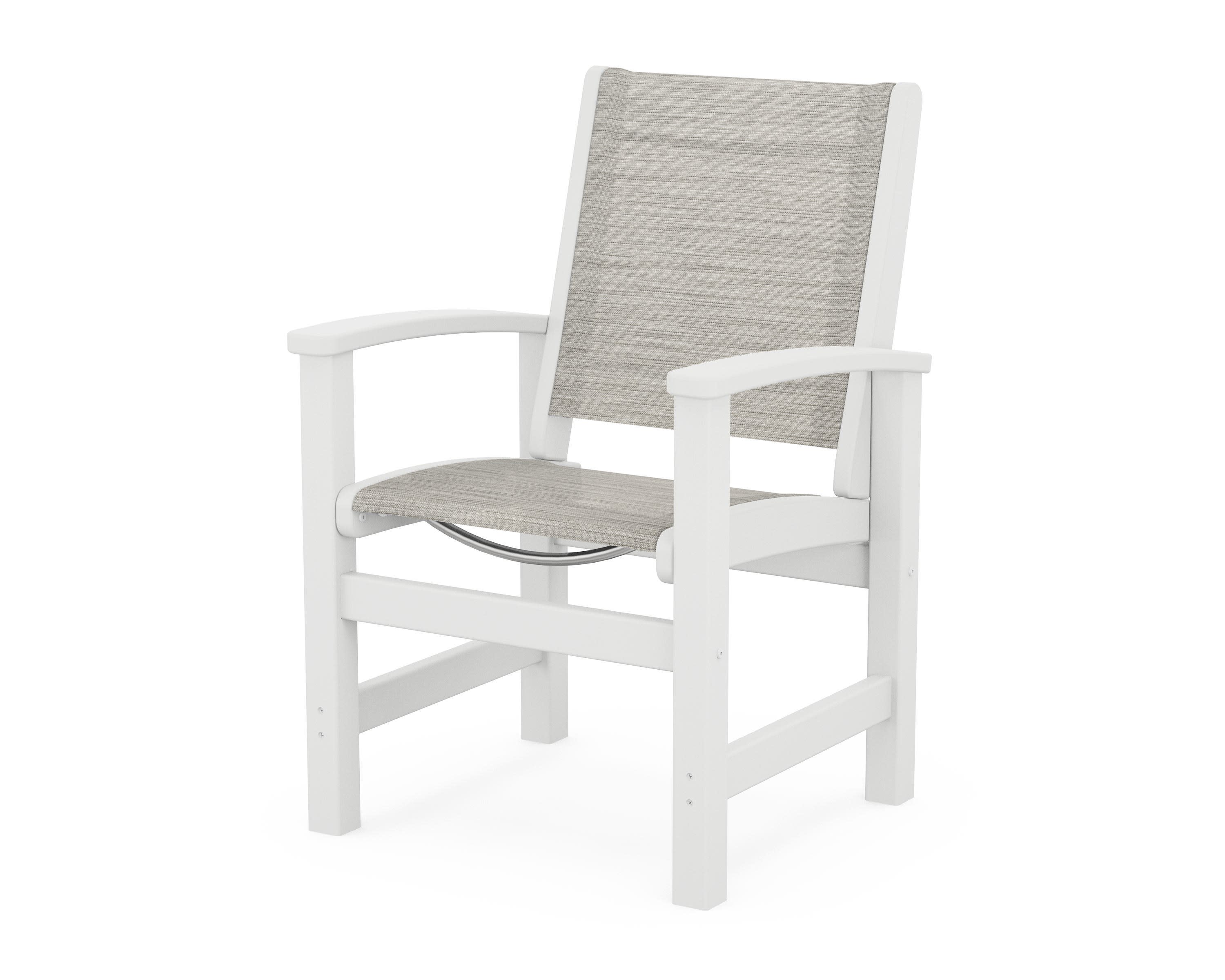 Coastal Dining Chair in White / Birch Sling
