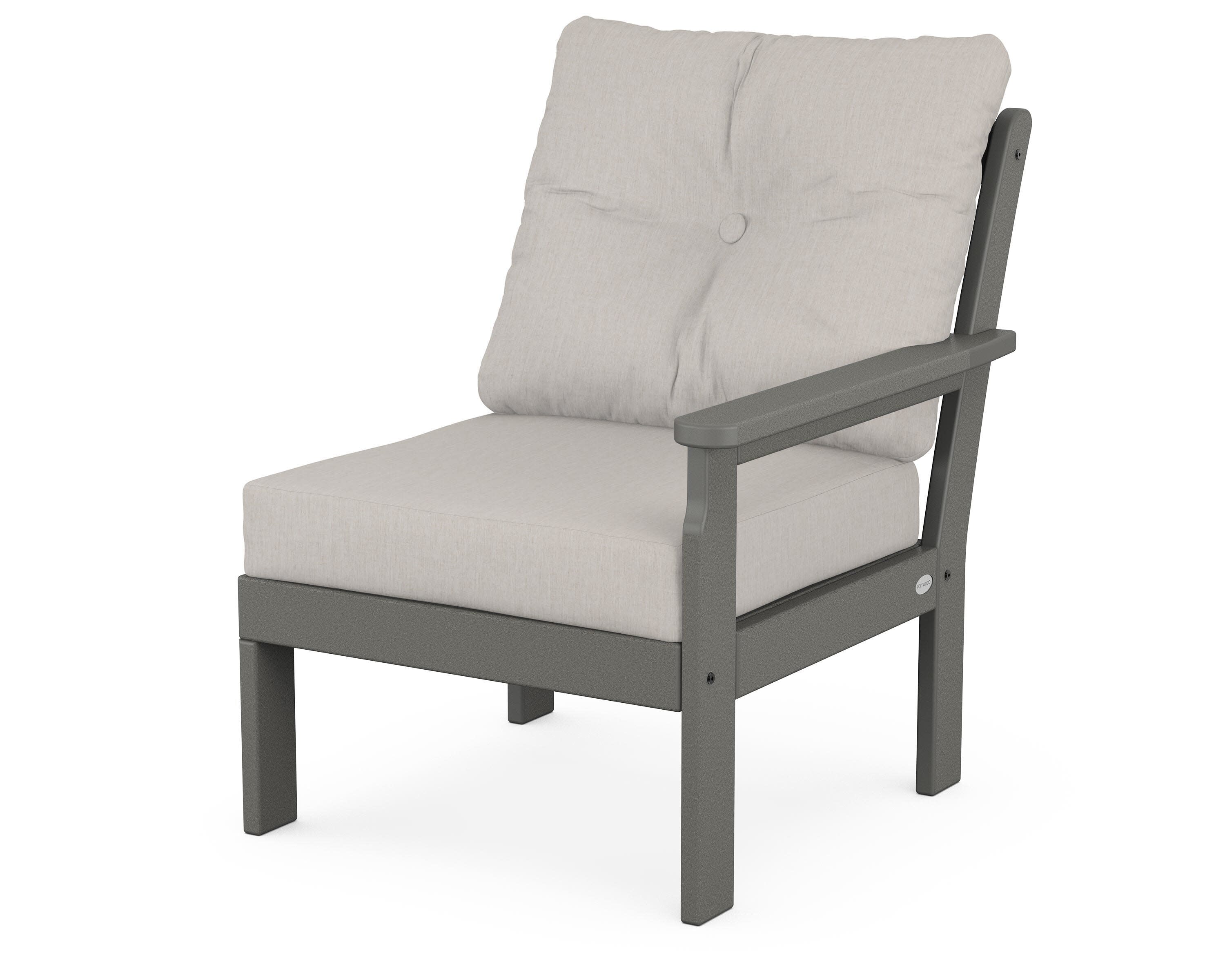 Vineyard Modular Right Arm Chair in Slate Grey / Cast Ash