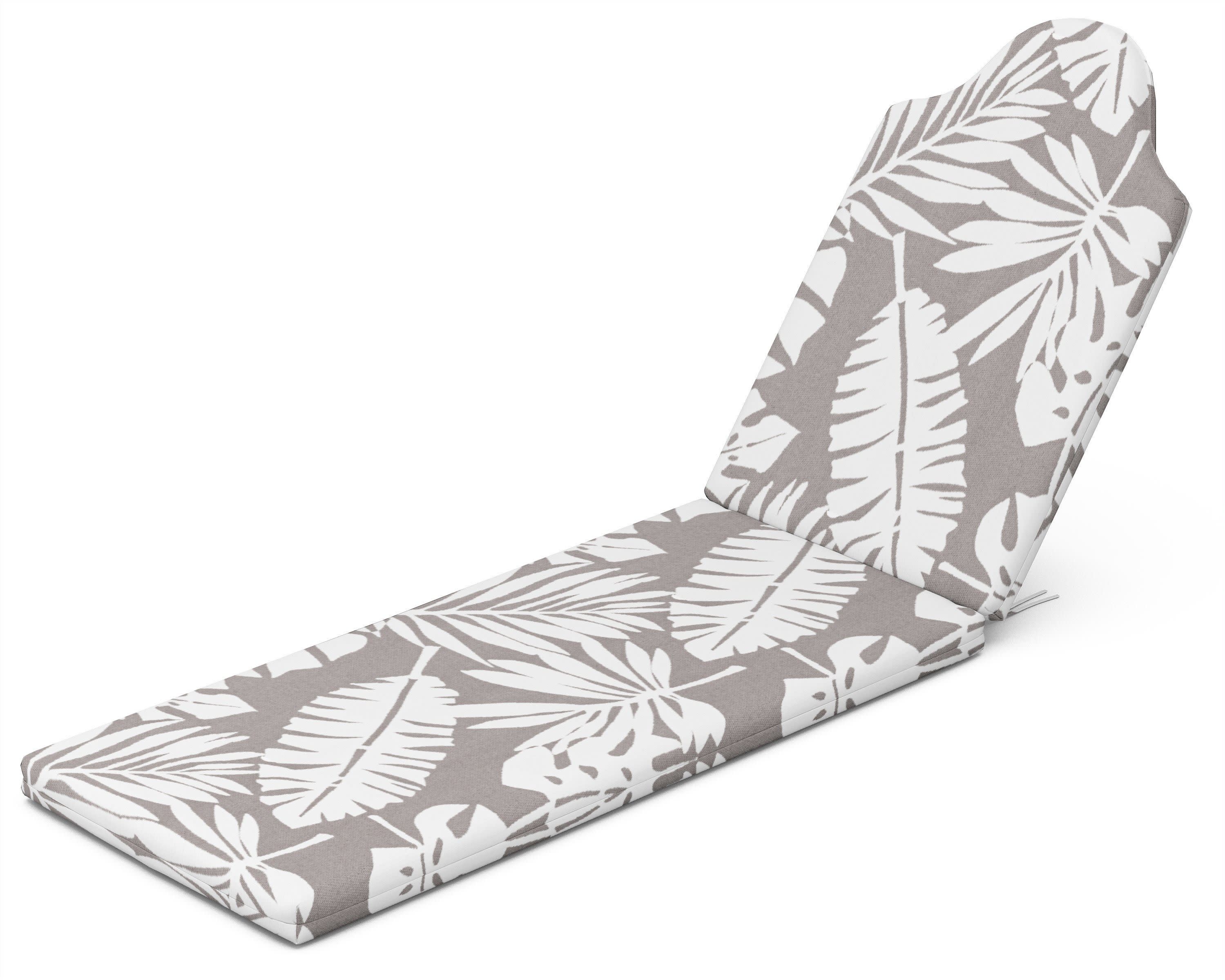 Chaise Cushion in Leaf Grey Mist