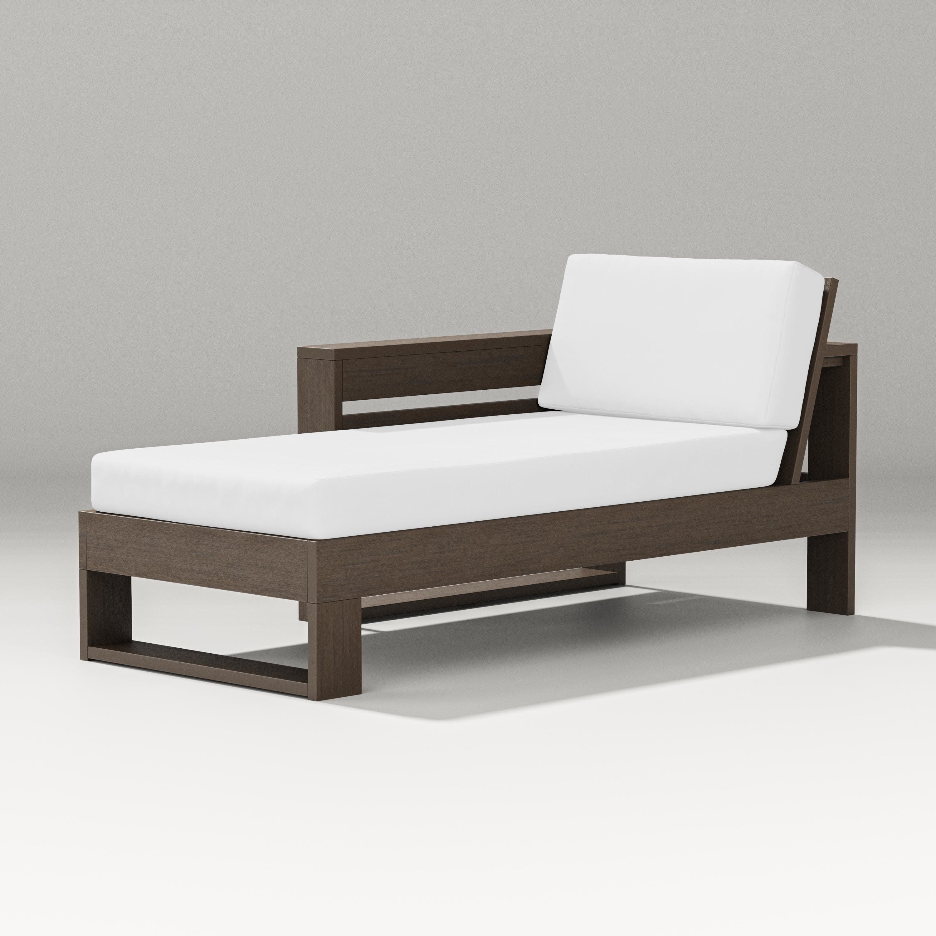 Latitude Modular Left Arm Chaise in Kona / Natural