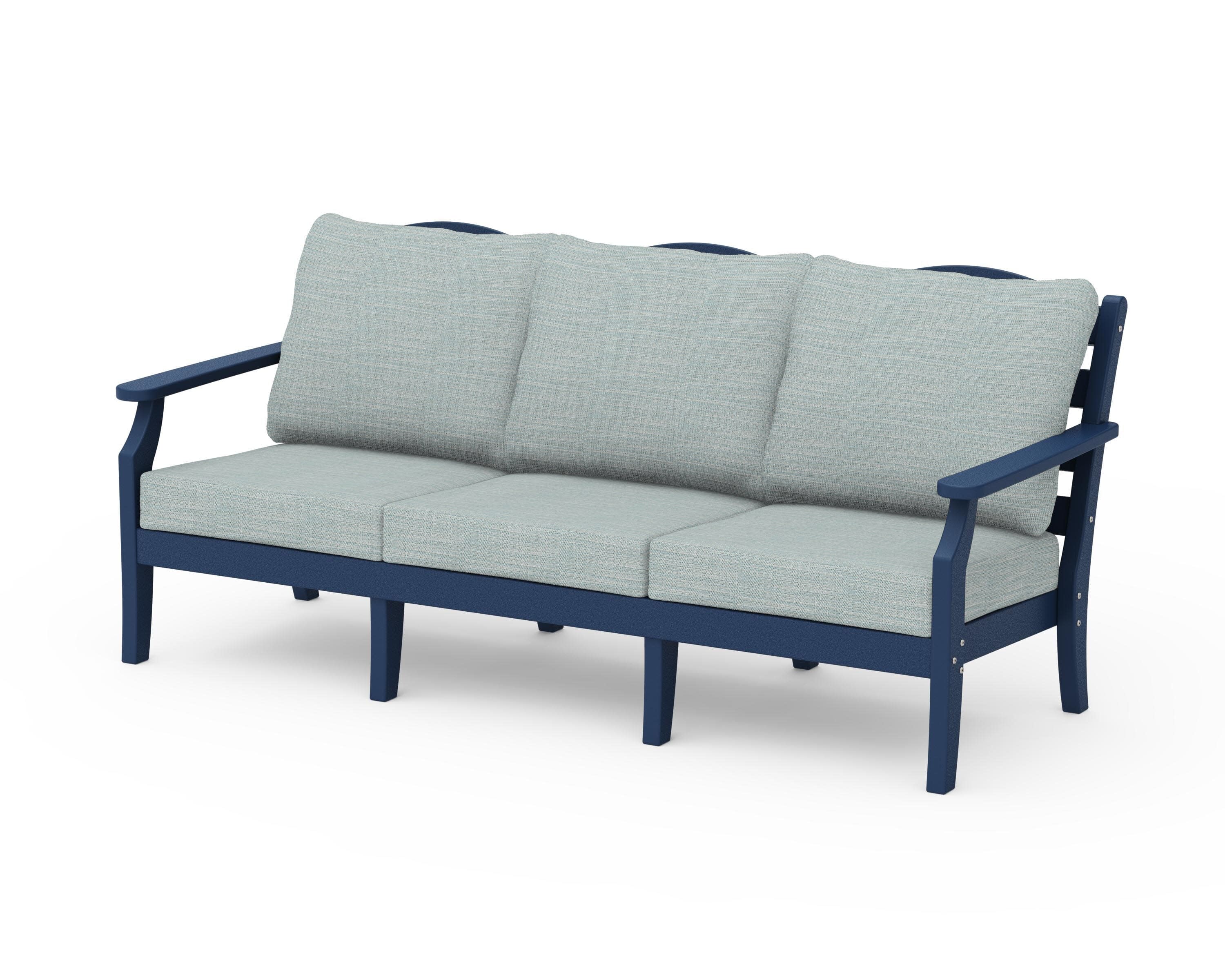 Savannah Deep Seating Sofa in Navy / Soothe Mist