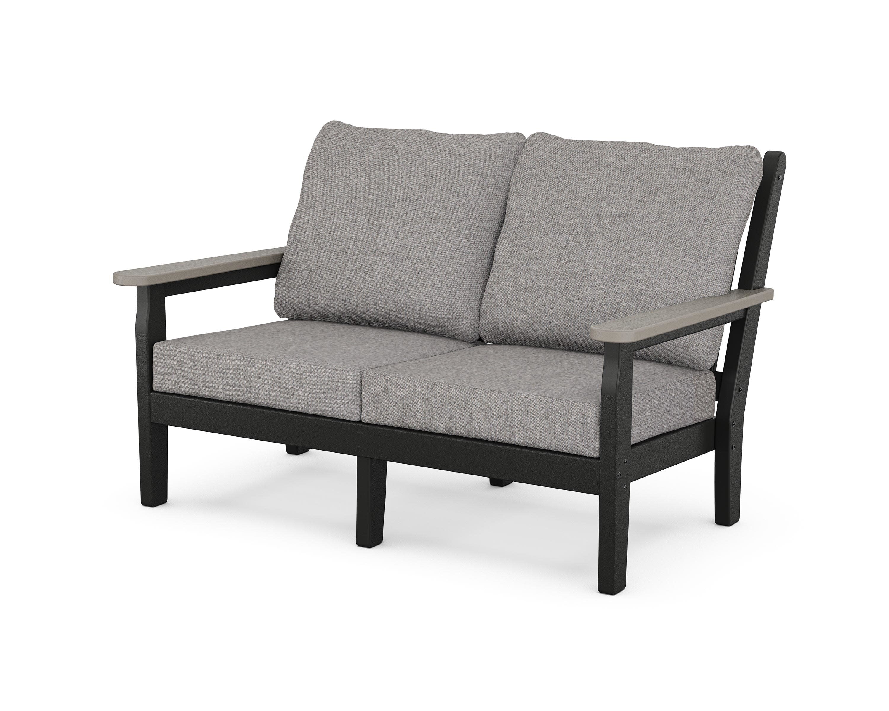Chippendale Deep Seating Loveseat in Black / Driftwood / Grey Mist