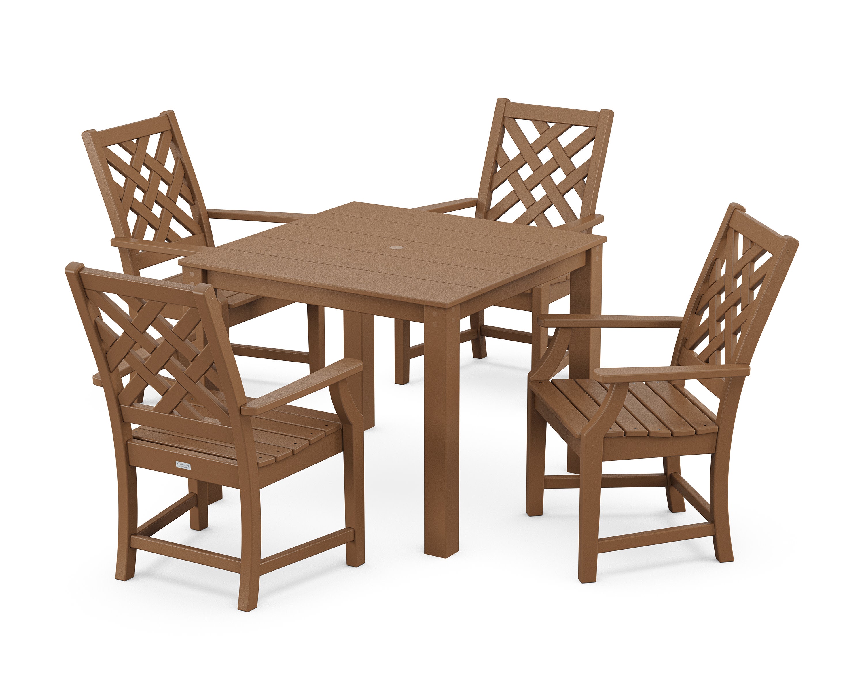 Wovendale 5-Piece Parsons Dining Set in Teak