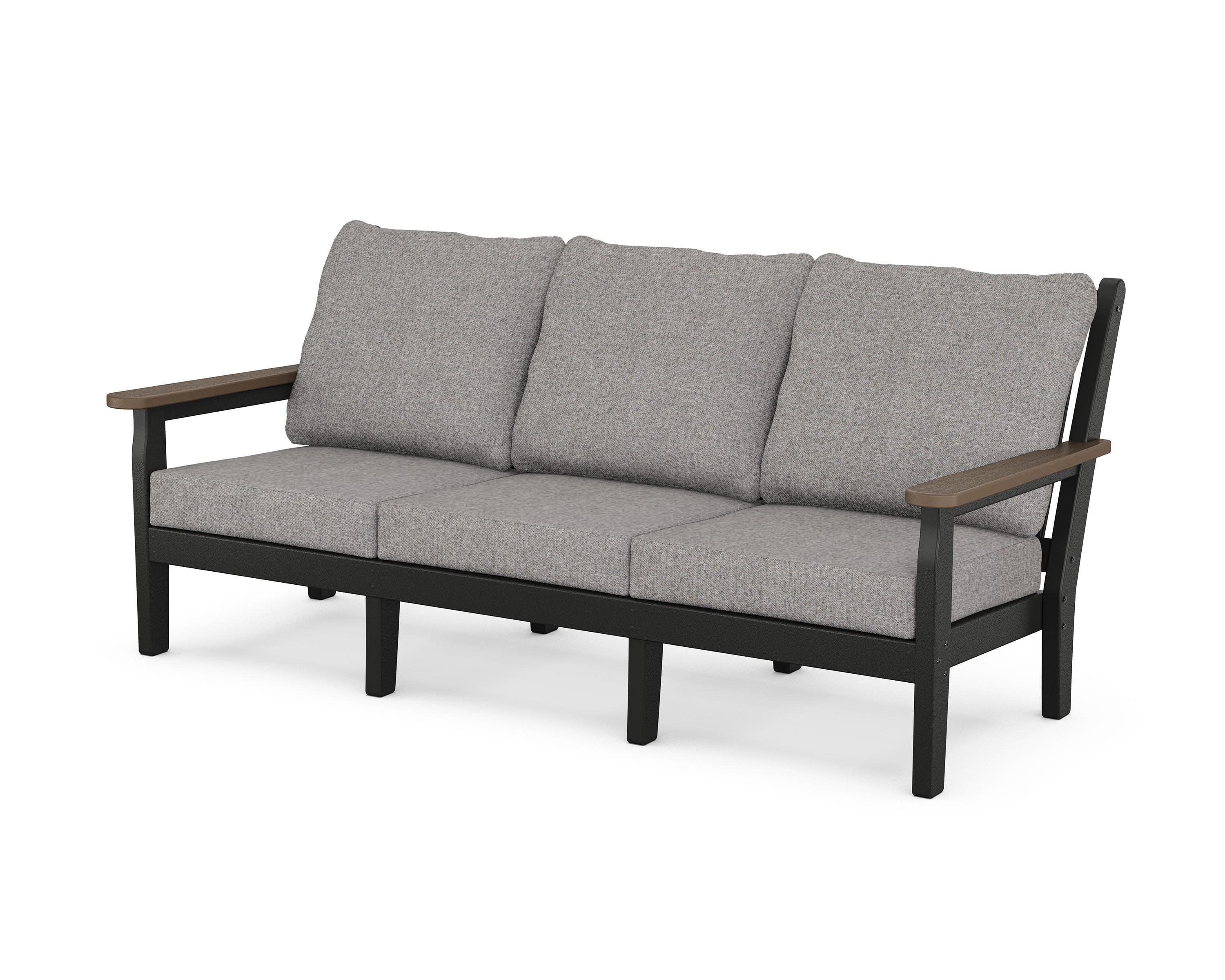 Chippendale Deep Seating Sofa in Black / Kona / Grey Mist