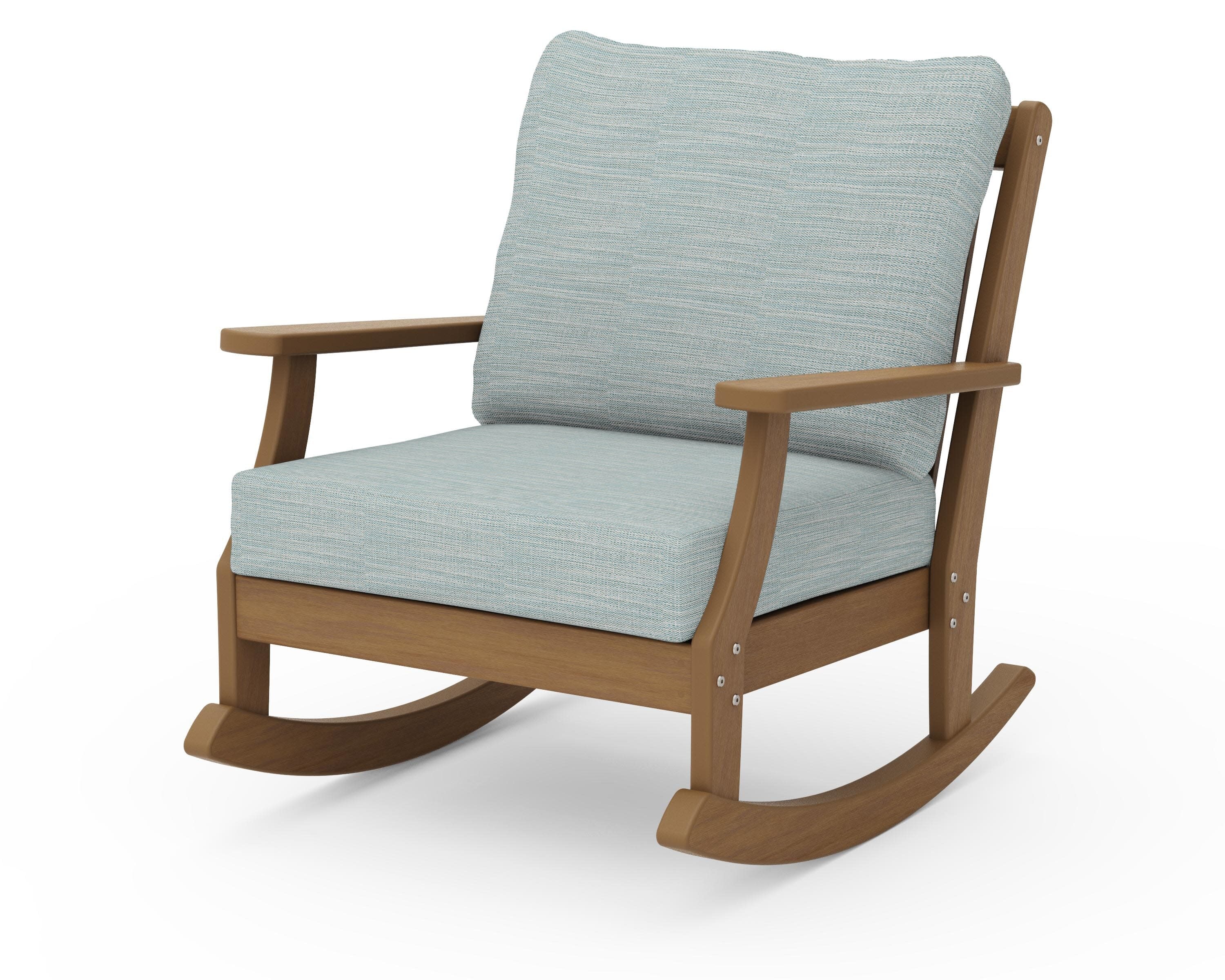 Braxton Deep Seating Rocking Chair in Natural / Soothe Mist