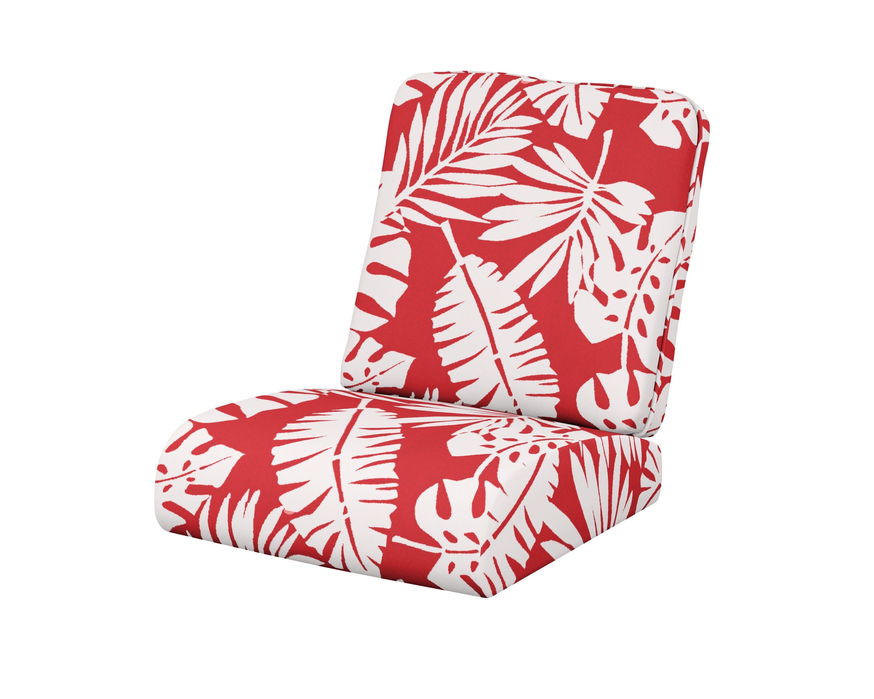Club Seat/Back Cushion in Leaf Crimson