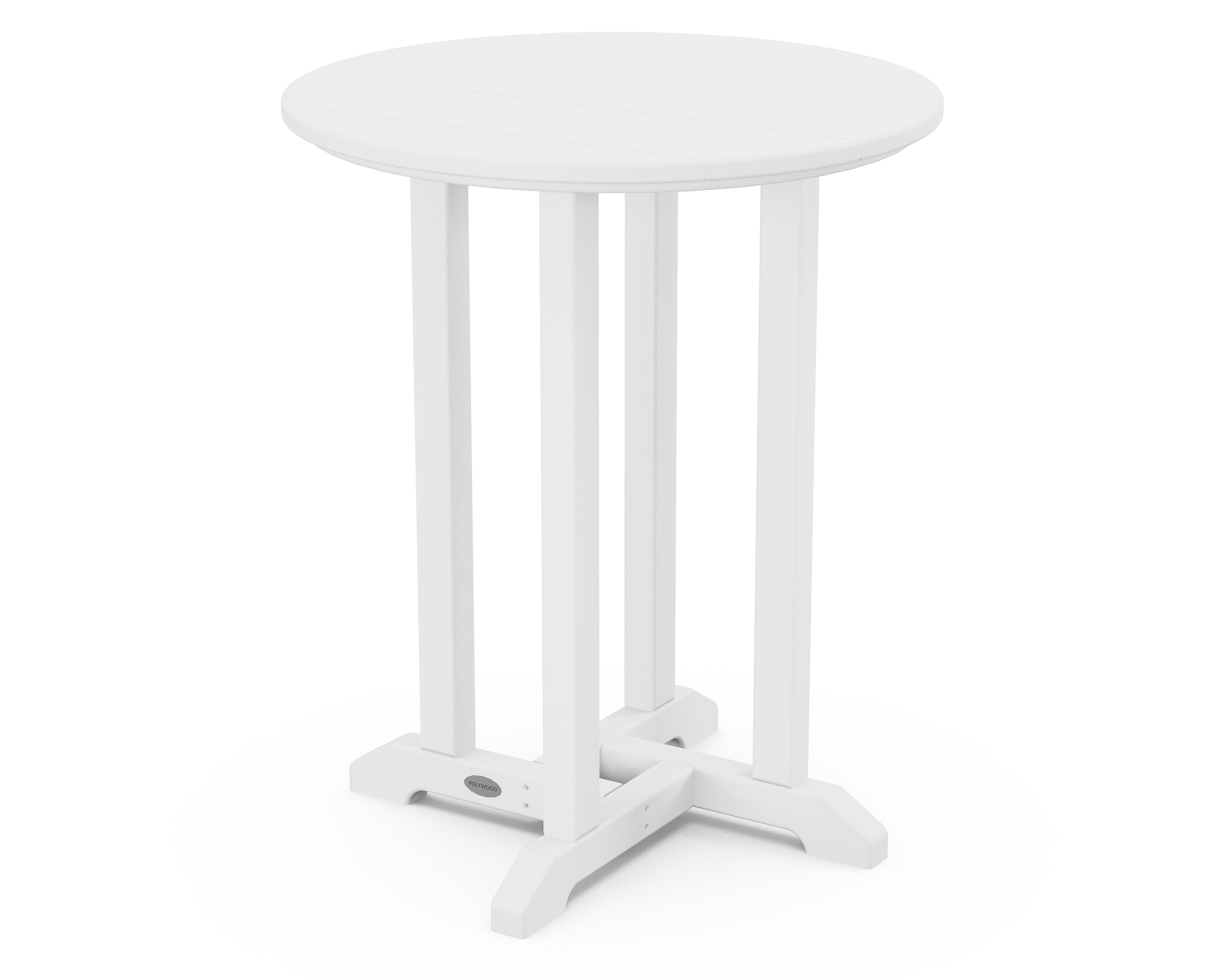 24" Round Farmhouse Bistro Table in White