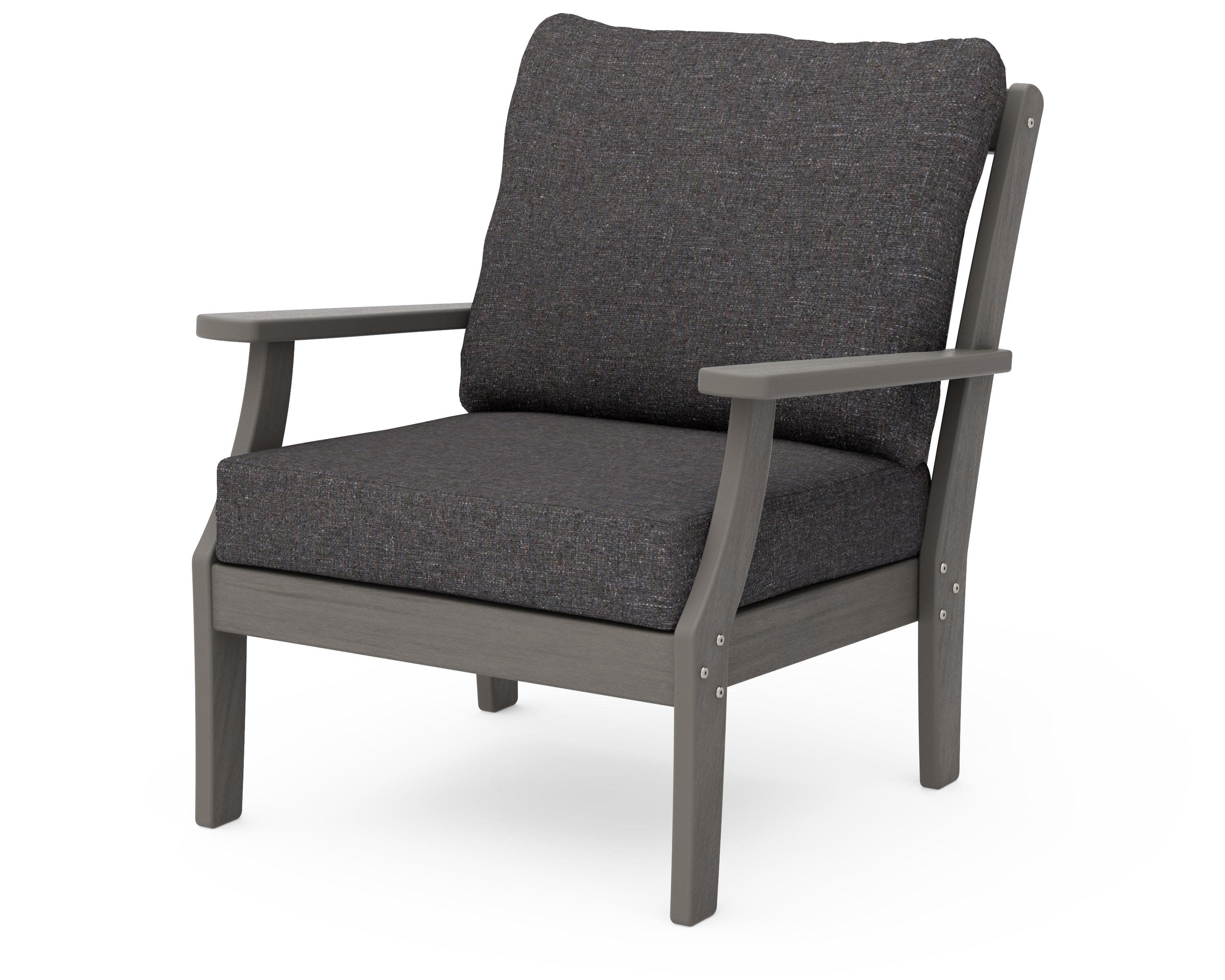 Braxton Deep Seating Chair in Driftwood / Ash Charcoal
