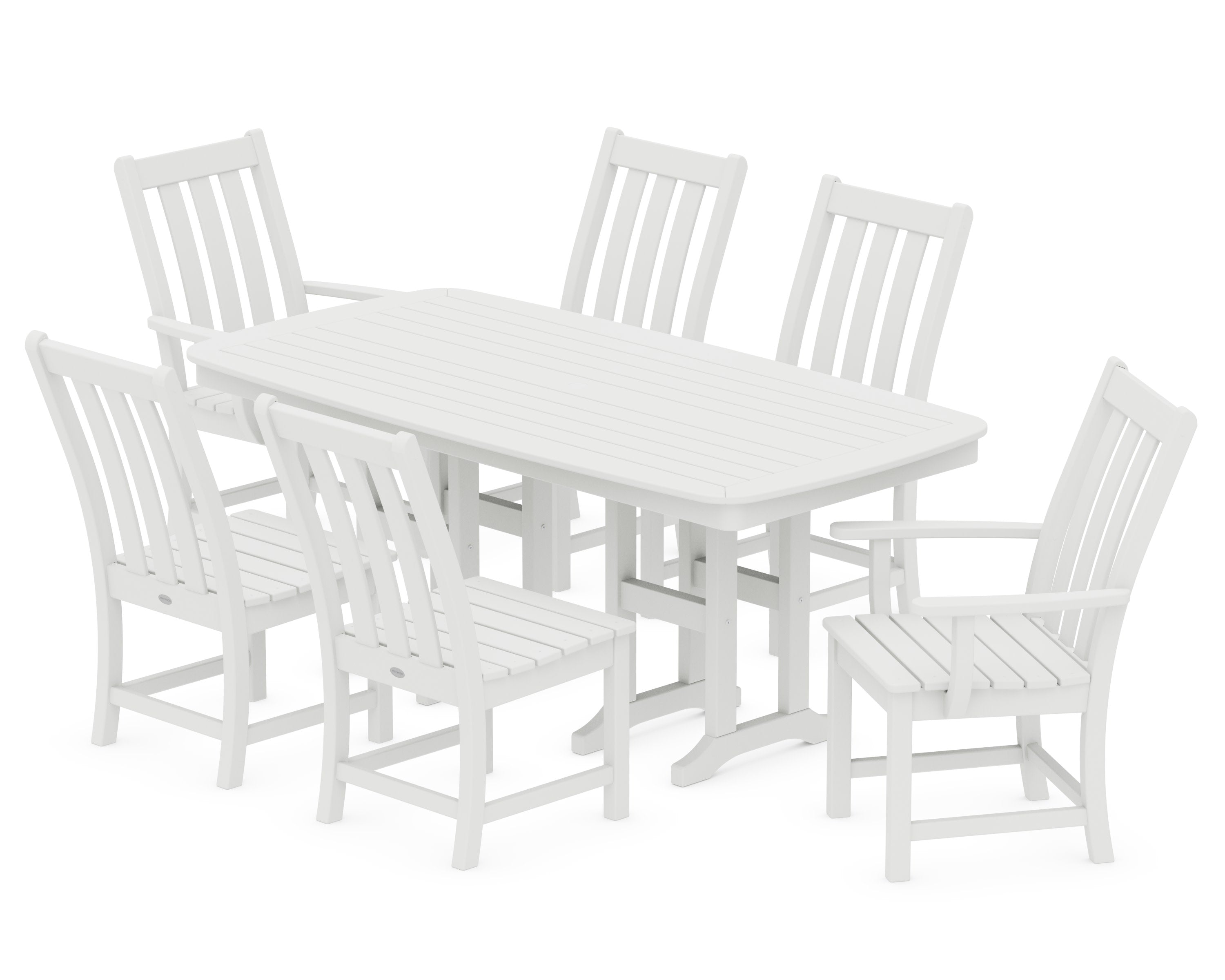 Vineyard 7-Piece Dining Set in White