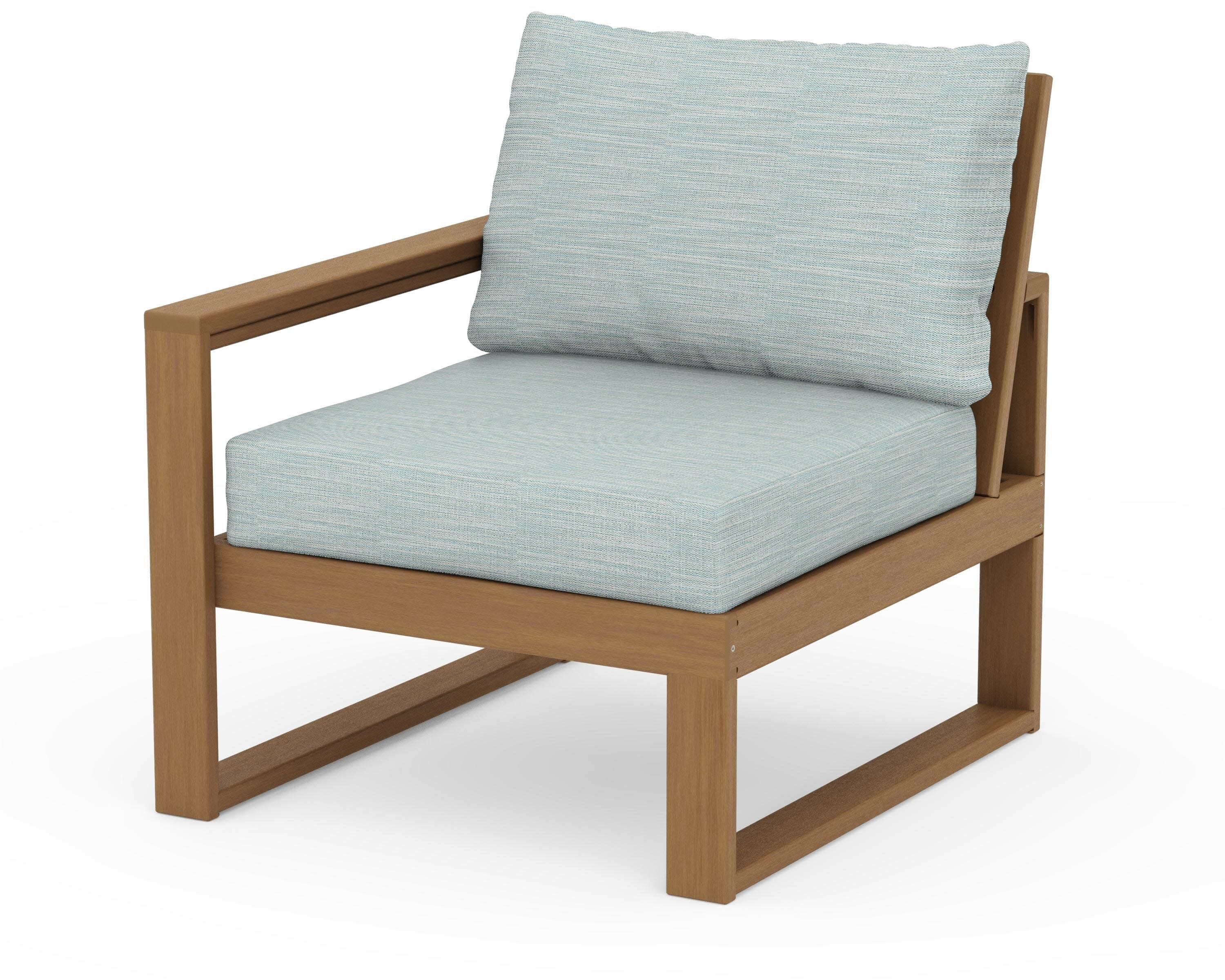 EDGE Modular Left Arm Chair in Natural / Soothe Mist