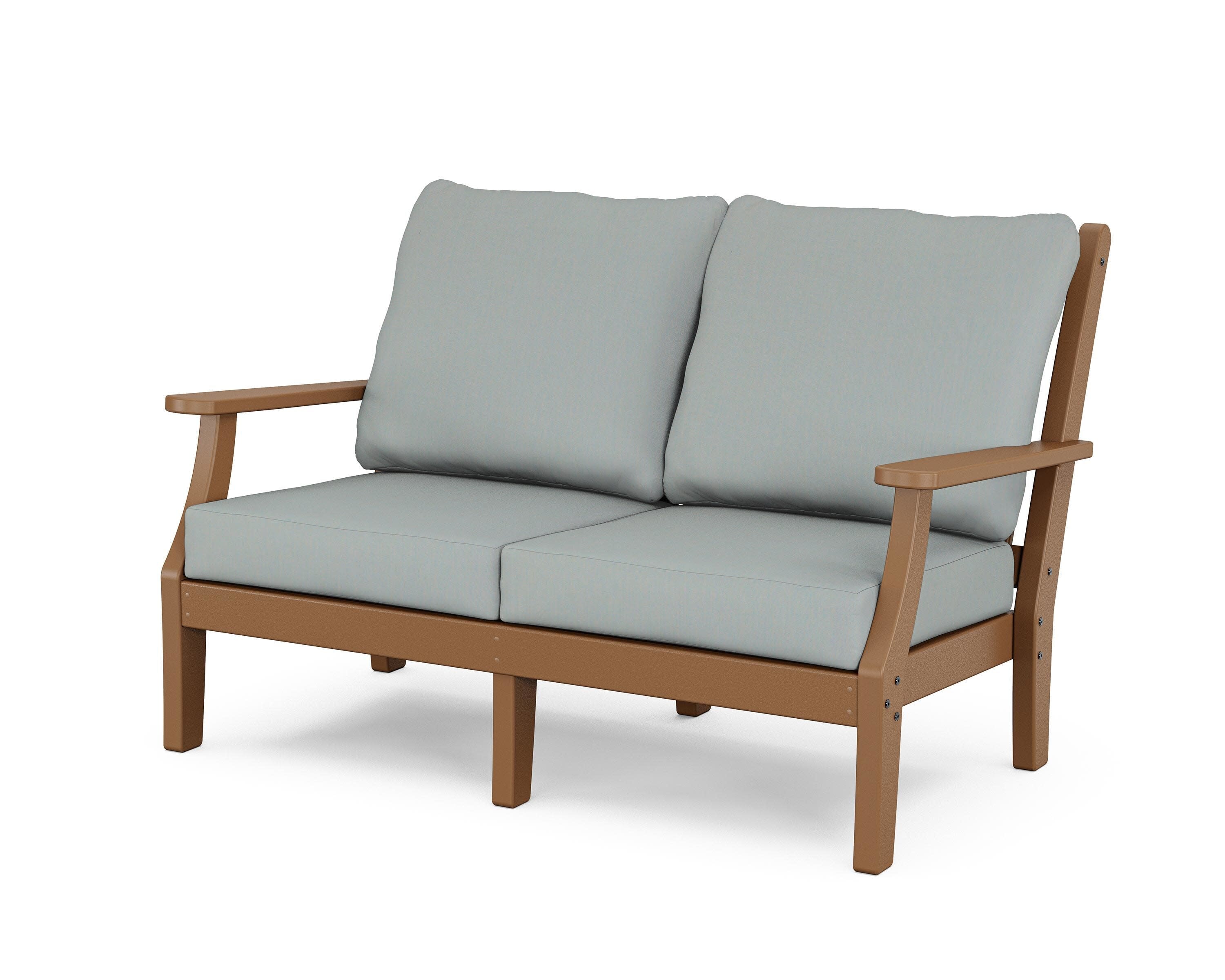Wovendale Deep Seating Loveseat in Teak / Spa