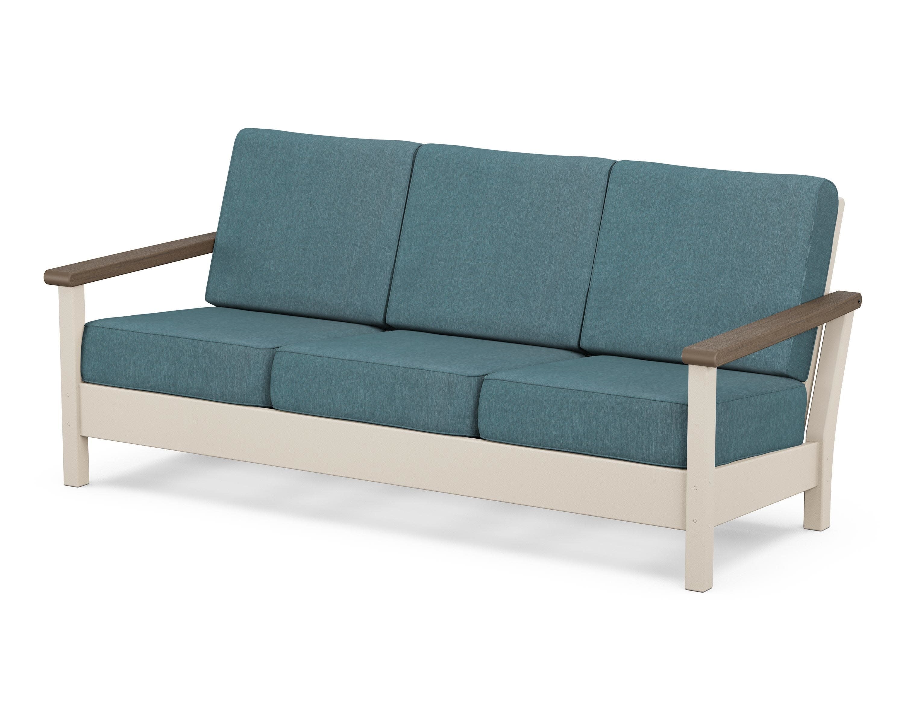 Harbour Deep Seating Sofa in Sand / Kona / Ocean Teal